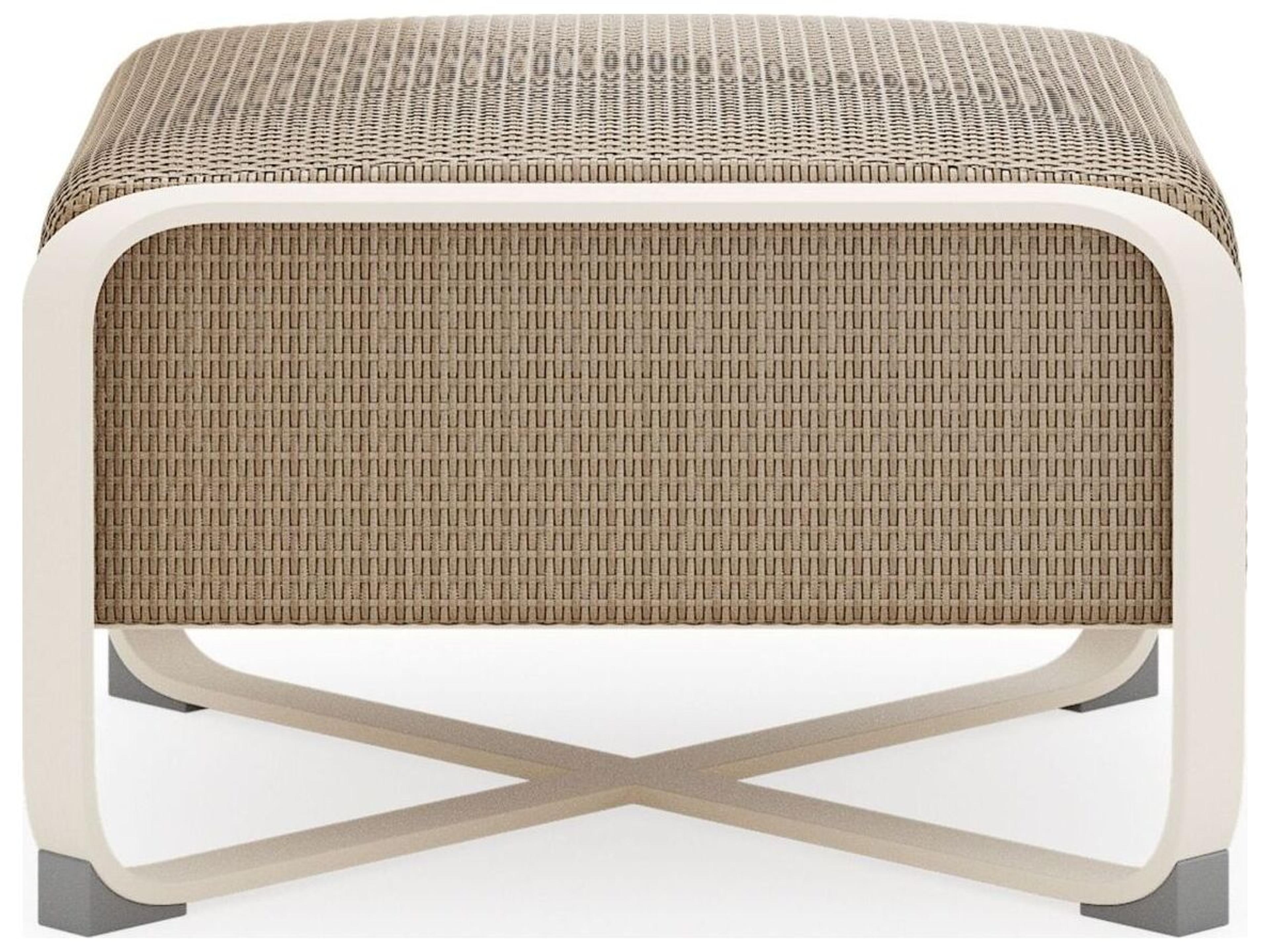 Woodard Juno Aluminum Wicker Ottoman