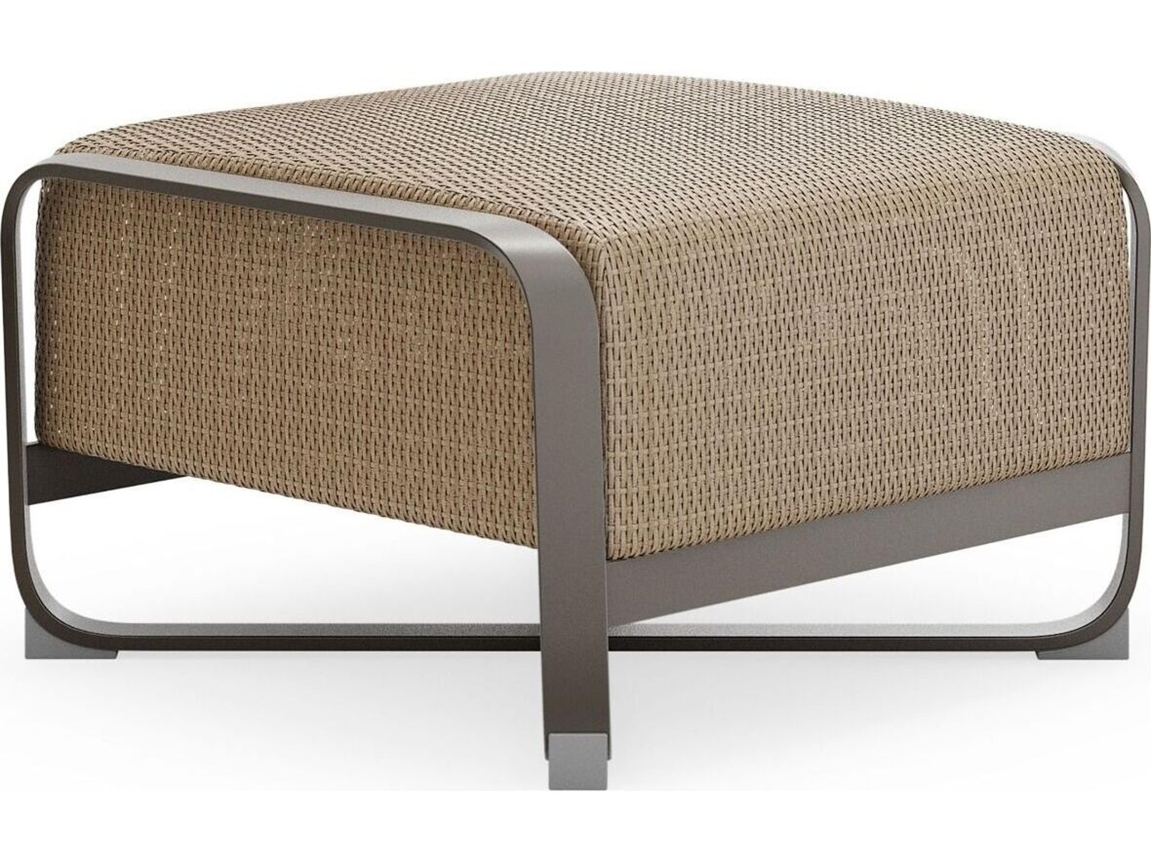 Woodard Juno Aluminum Wicker Ottoman