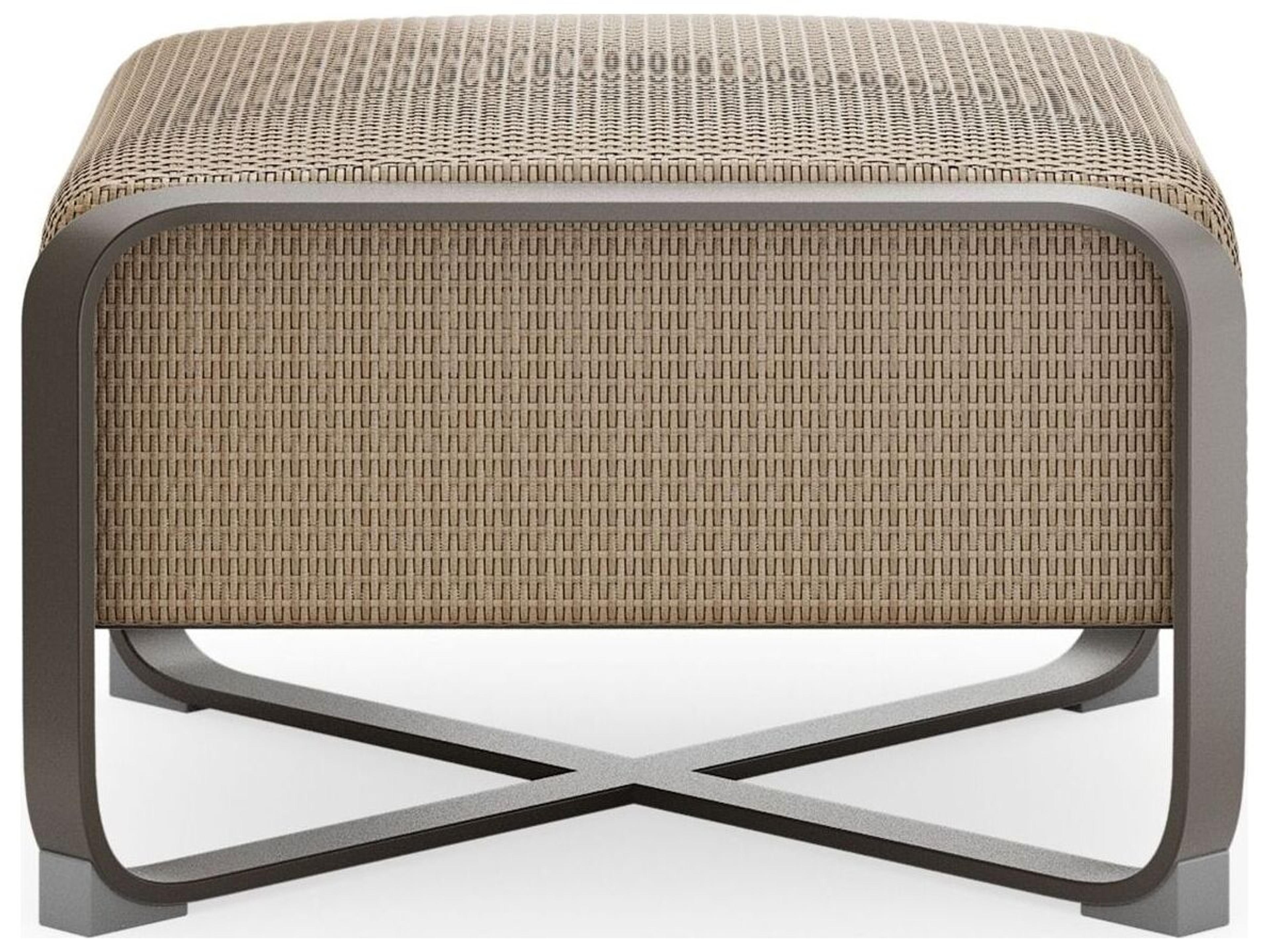 Woodard Juno Aluminum Wicker Ottoman