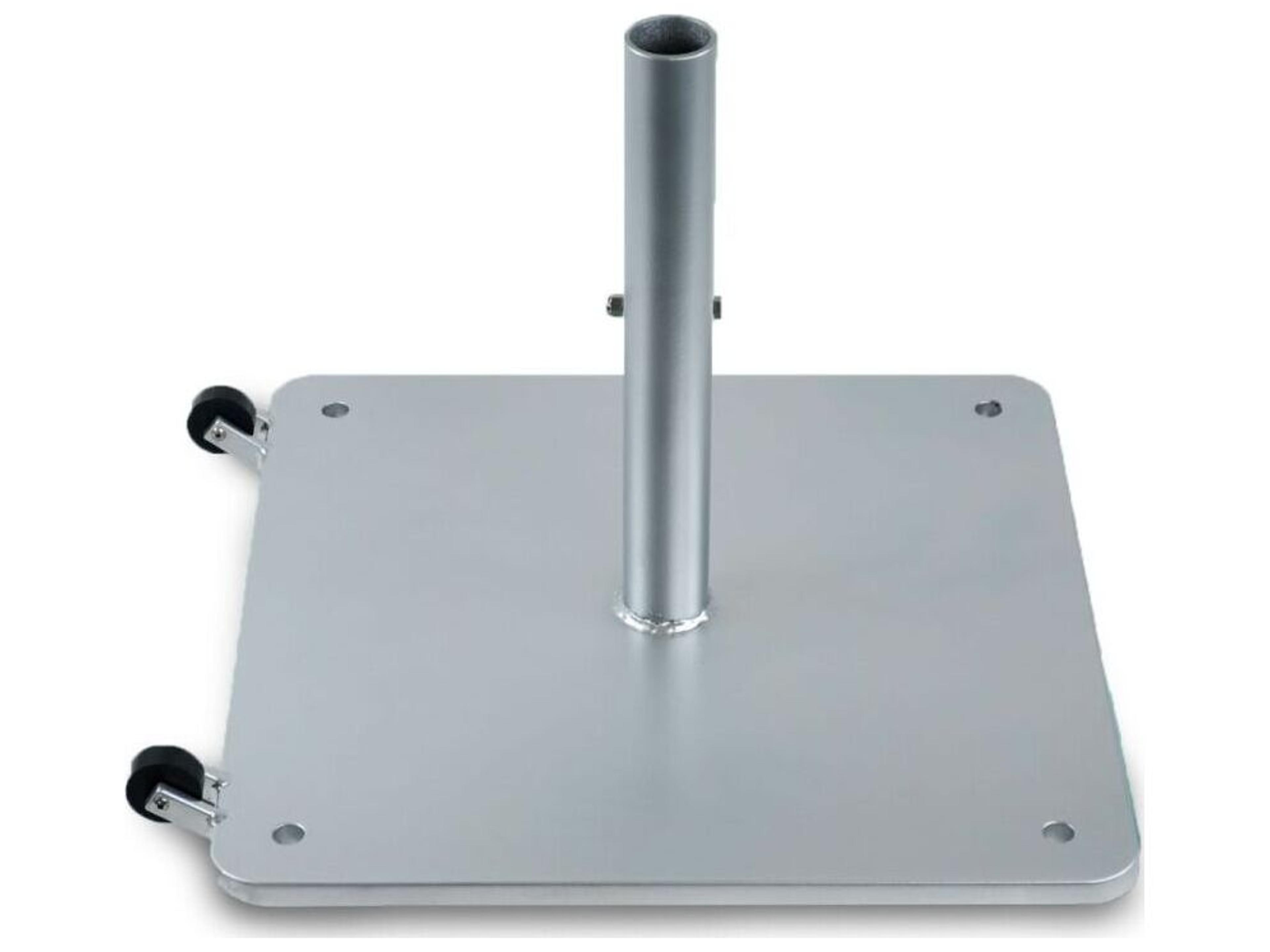 Canopi Steel 130 Pound Free Standing Base with Wheels in Silver