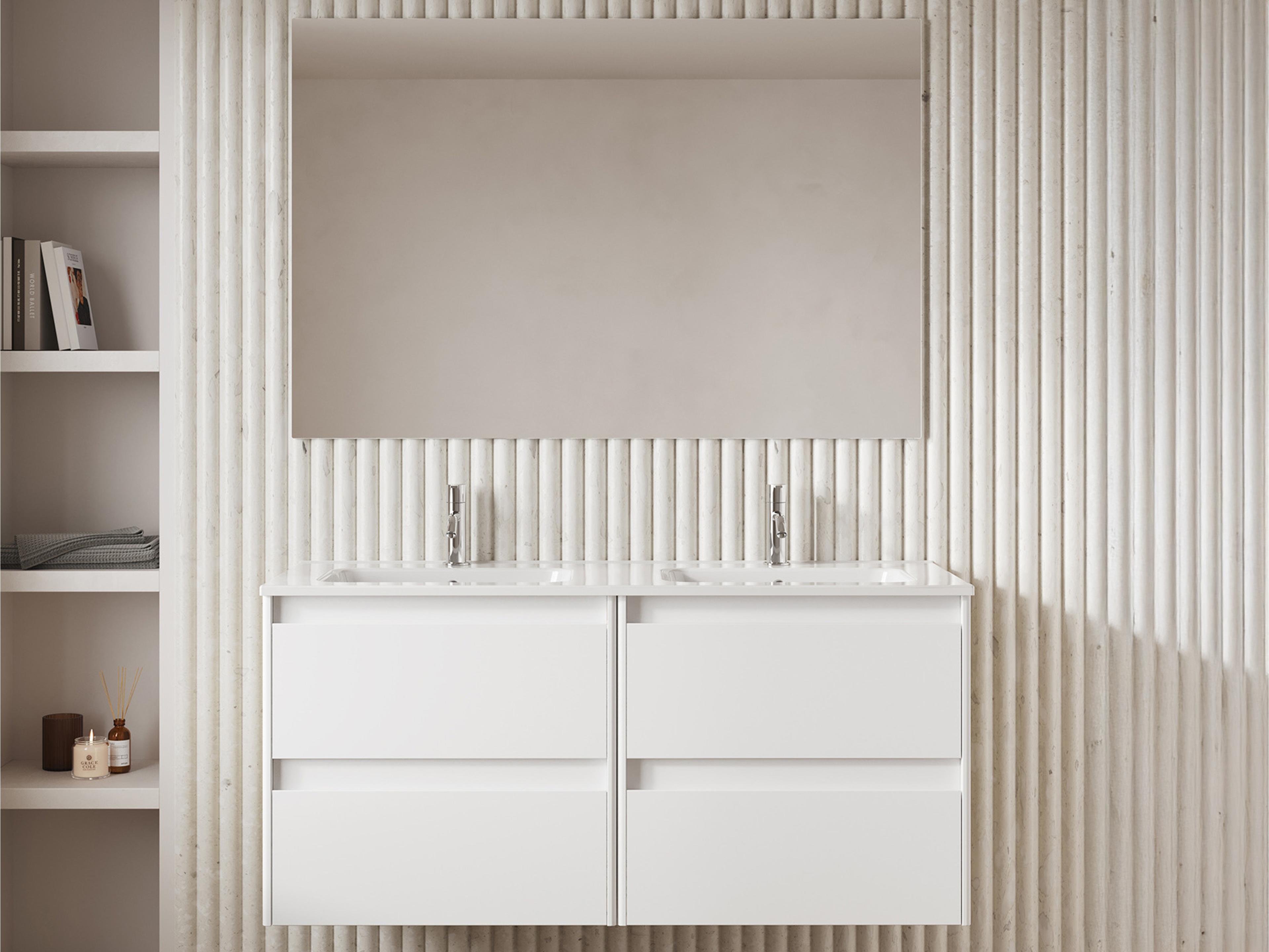 WS Bath Collections Ambra Matte White Vanity