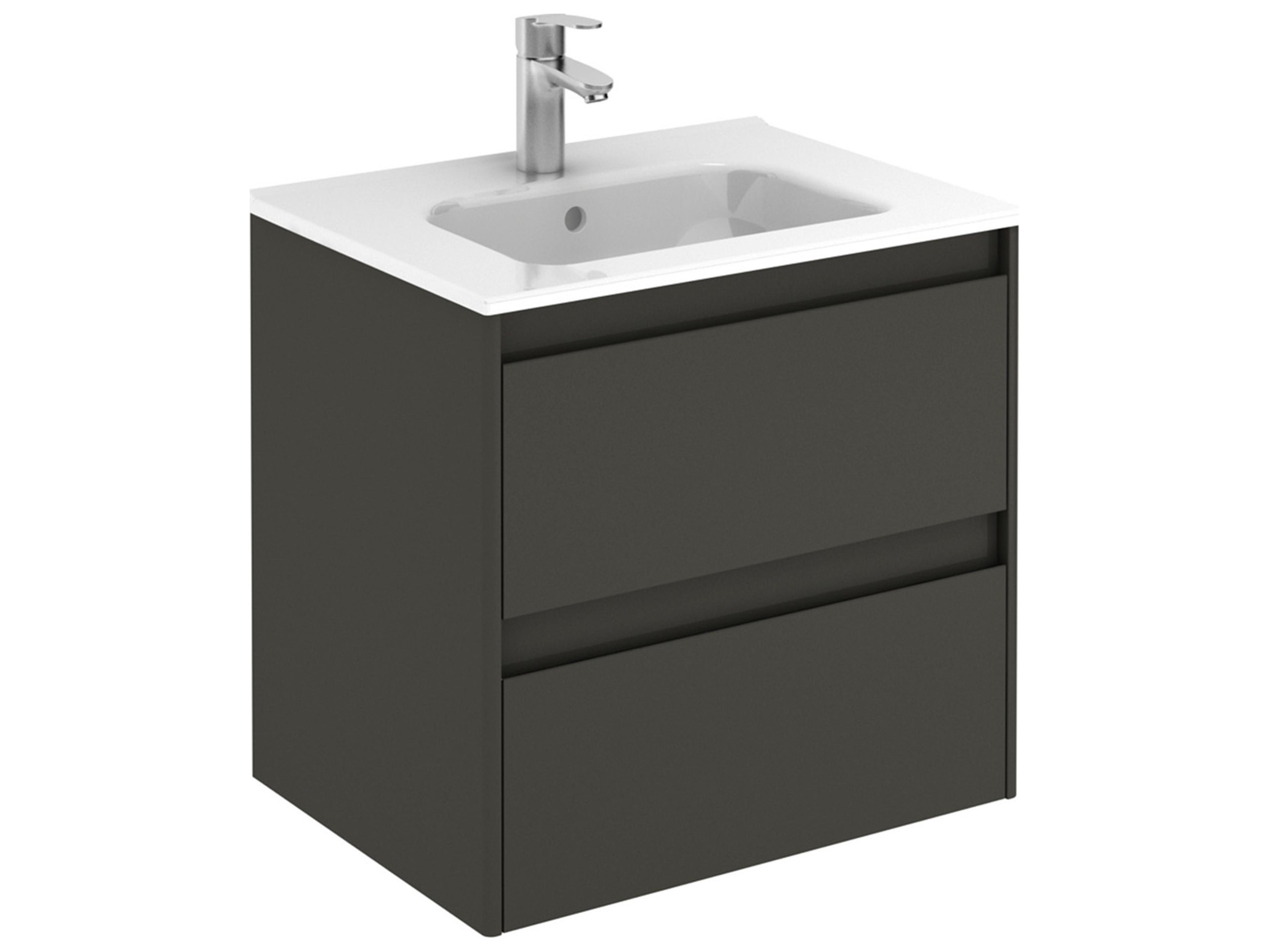 Ambra Glossy Anthracite Vanity