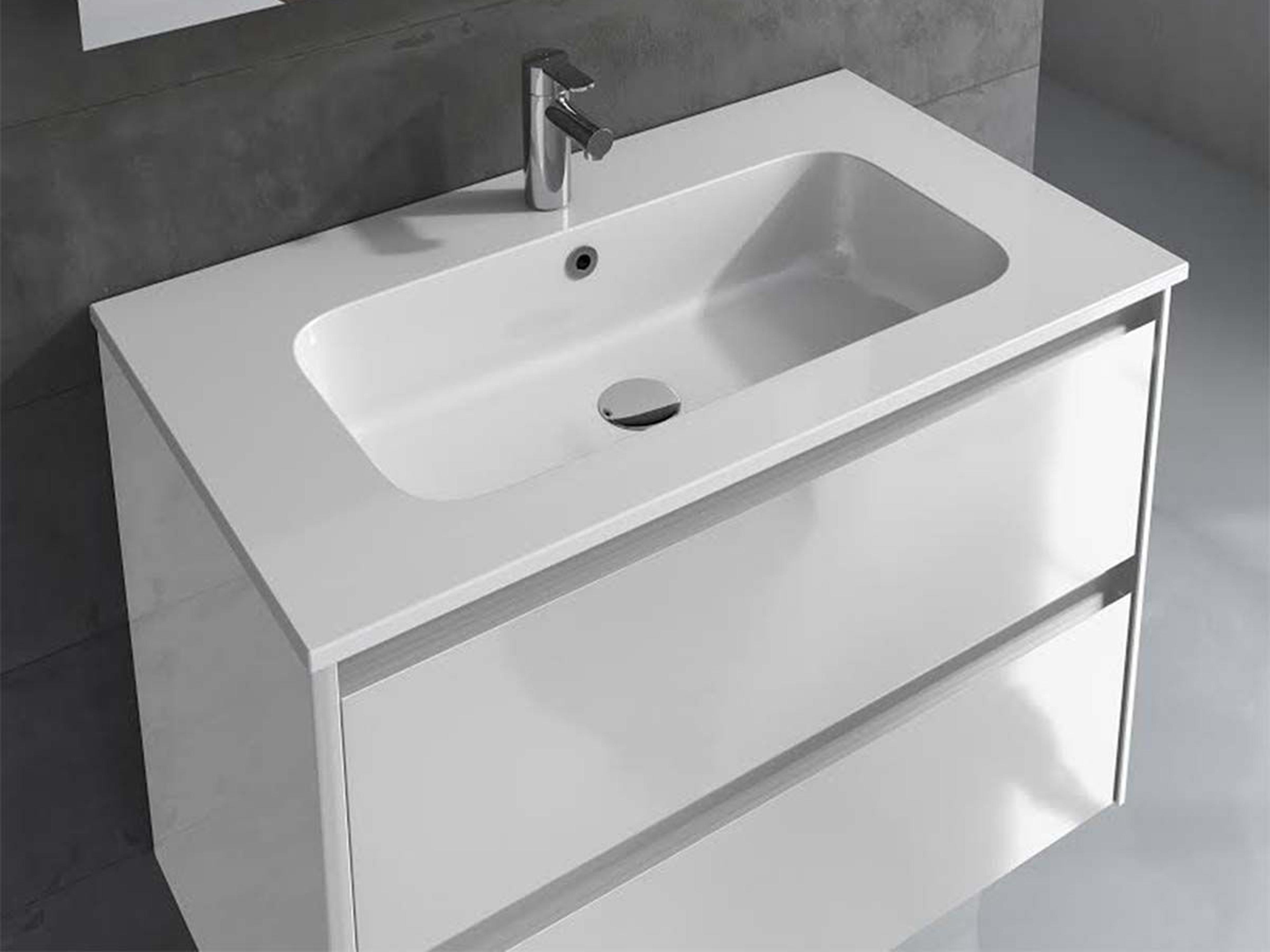 WS Bath Collections Ambra Glossy White Vanity