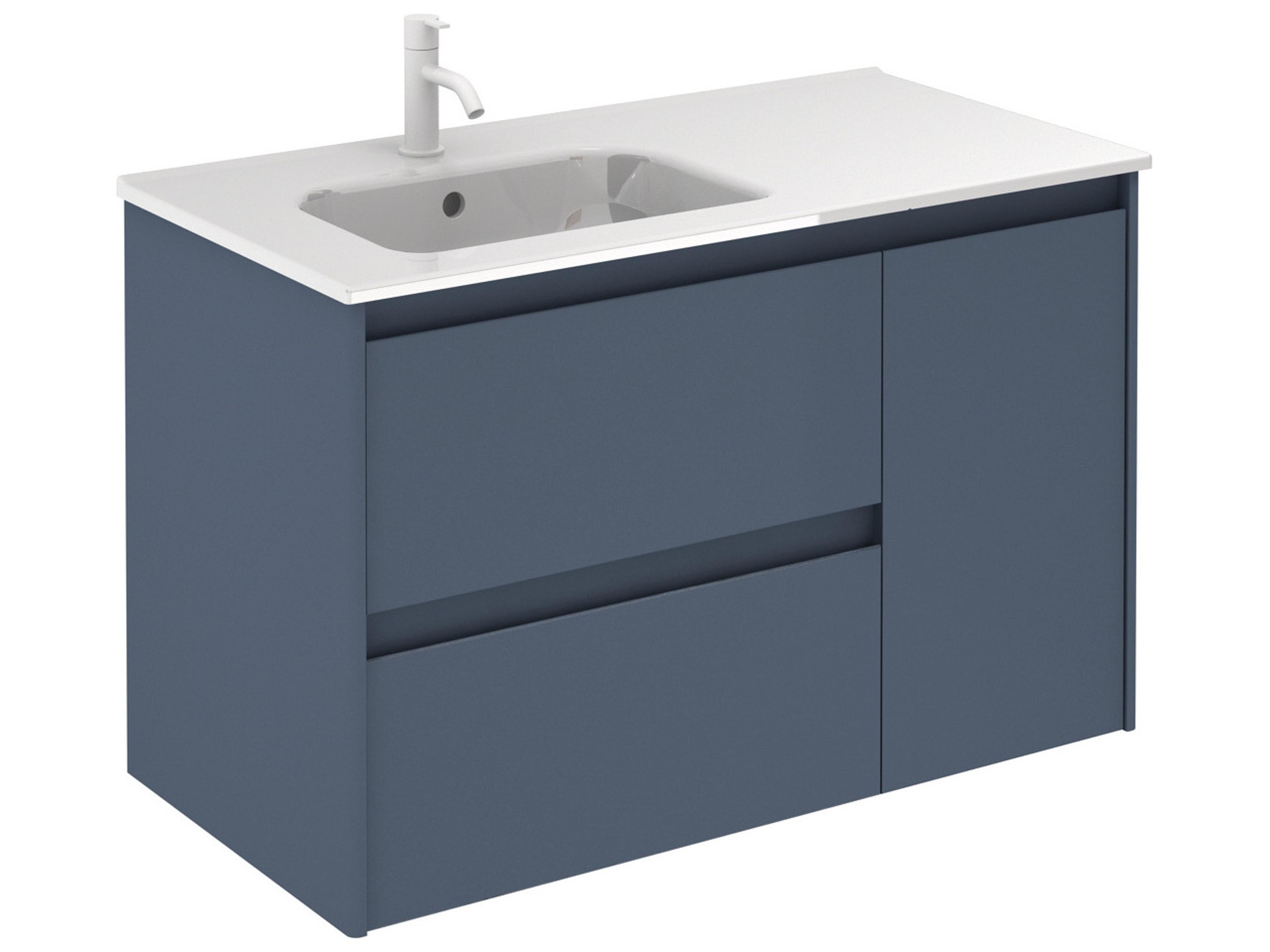 Ambra Wall Mounted Single Vanity in Royal Blue