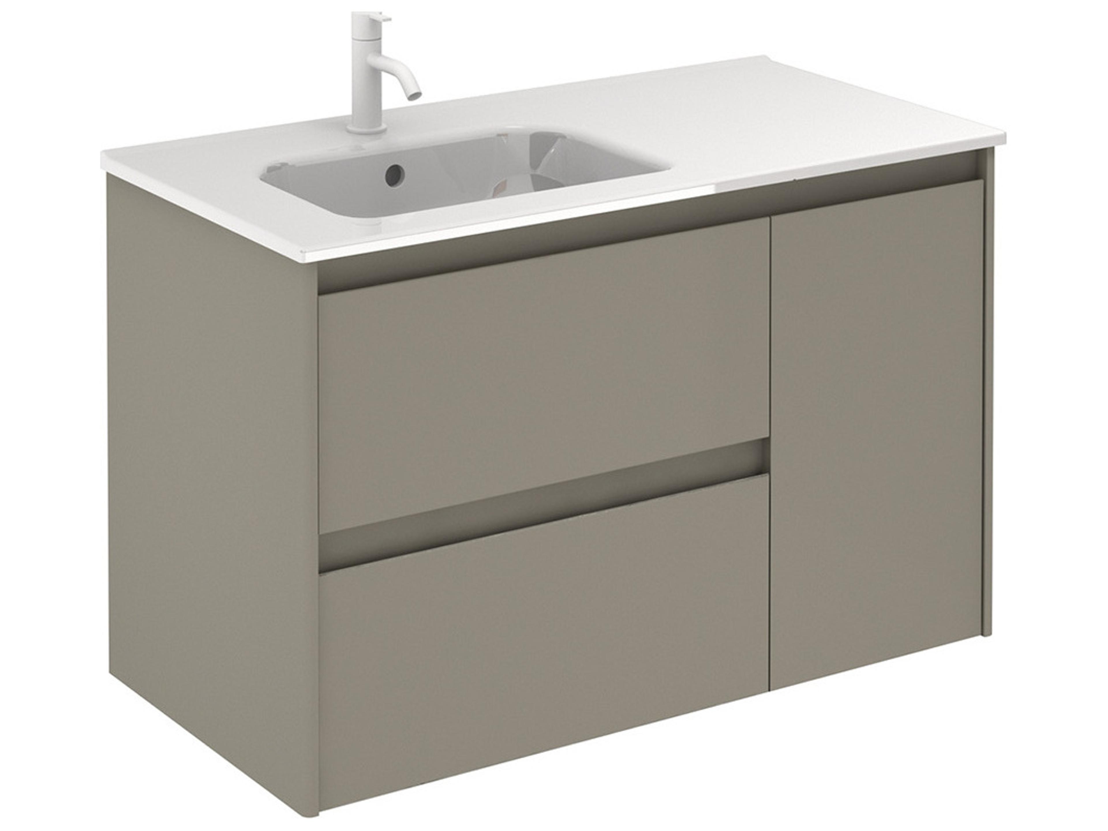 Ambra Wall Mounted Bathroom Vanity Set Modern