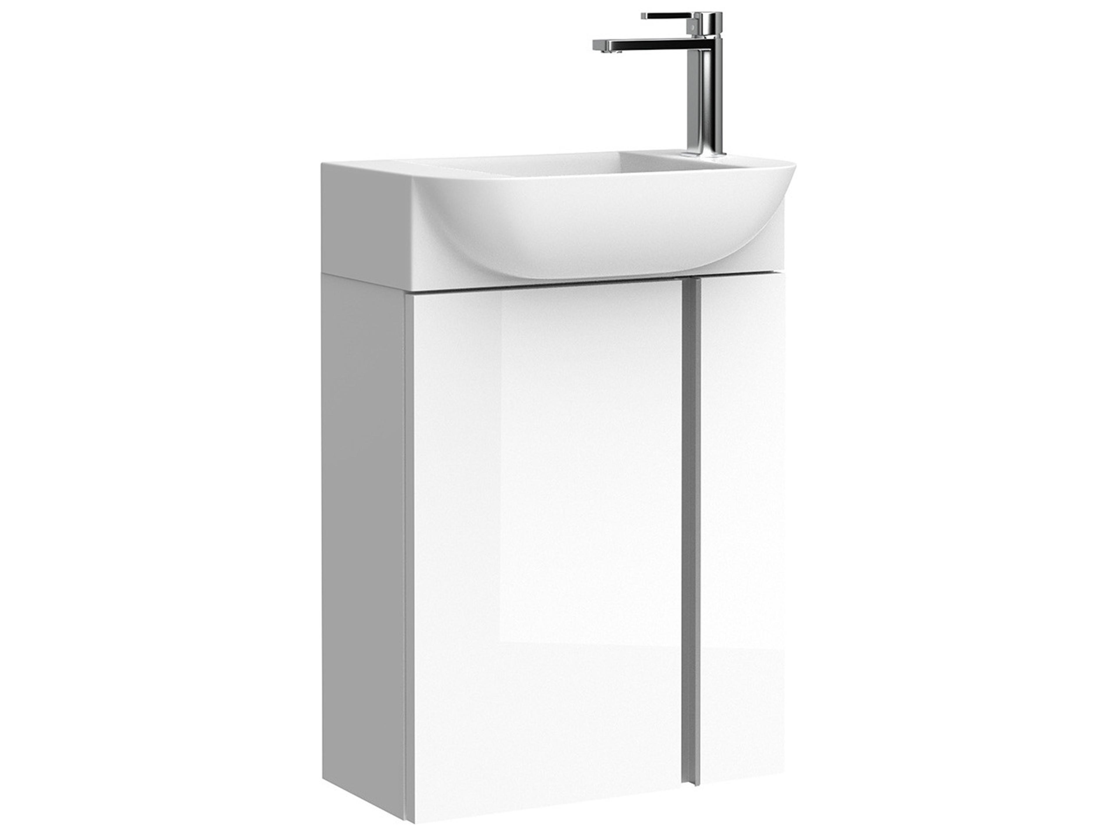 Camilia Wall Mounted Vanity in Glossy White