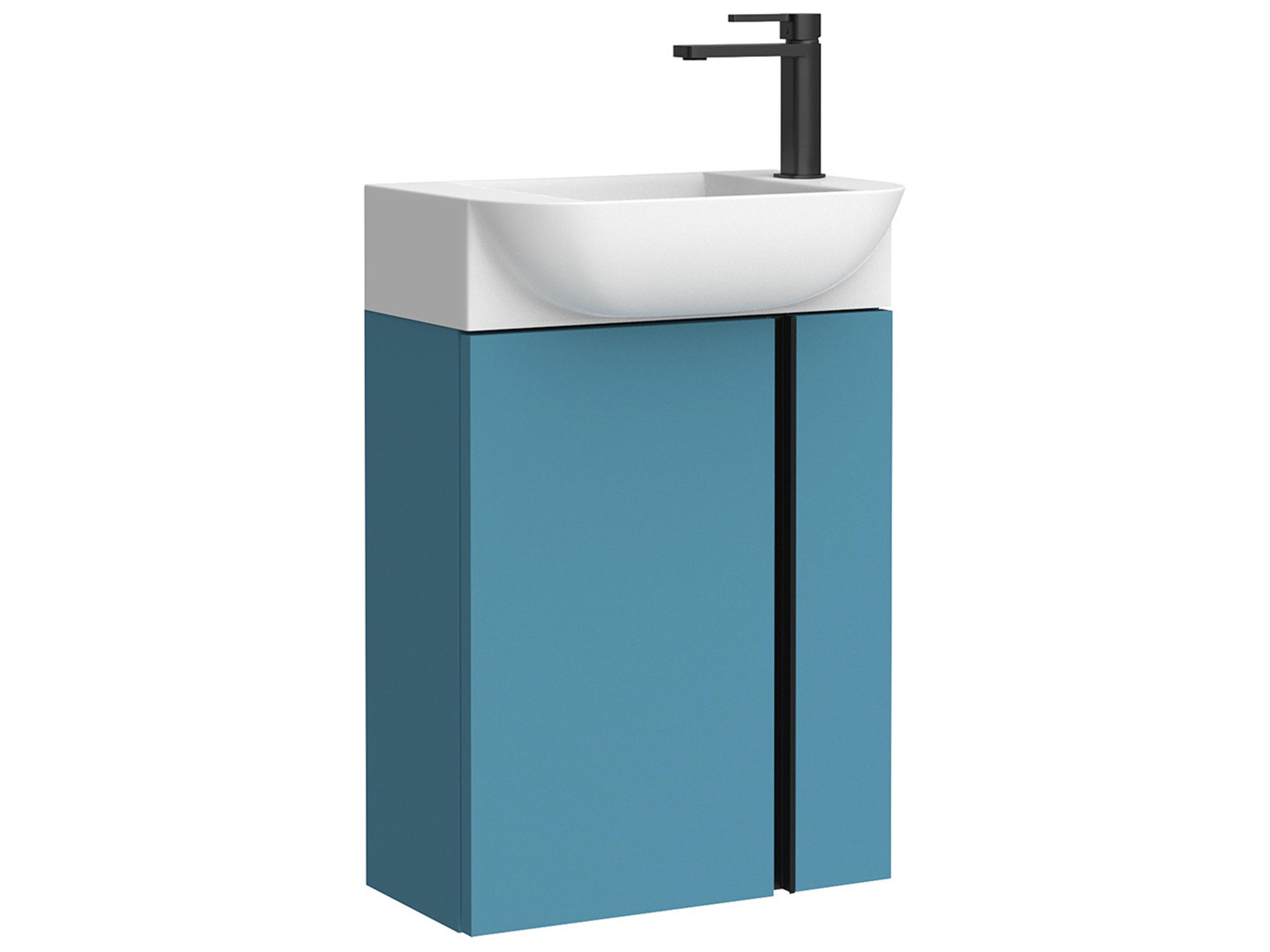 Camilia Wall Mounted Single Bathroom Vanity in Island Matte