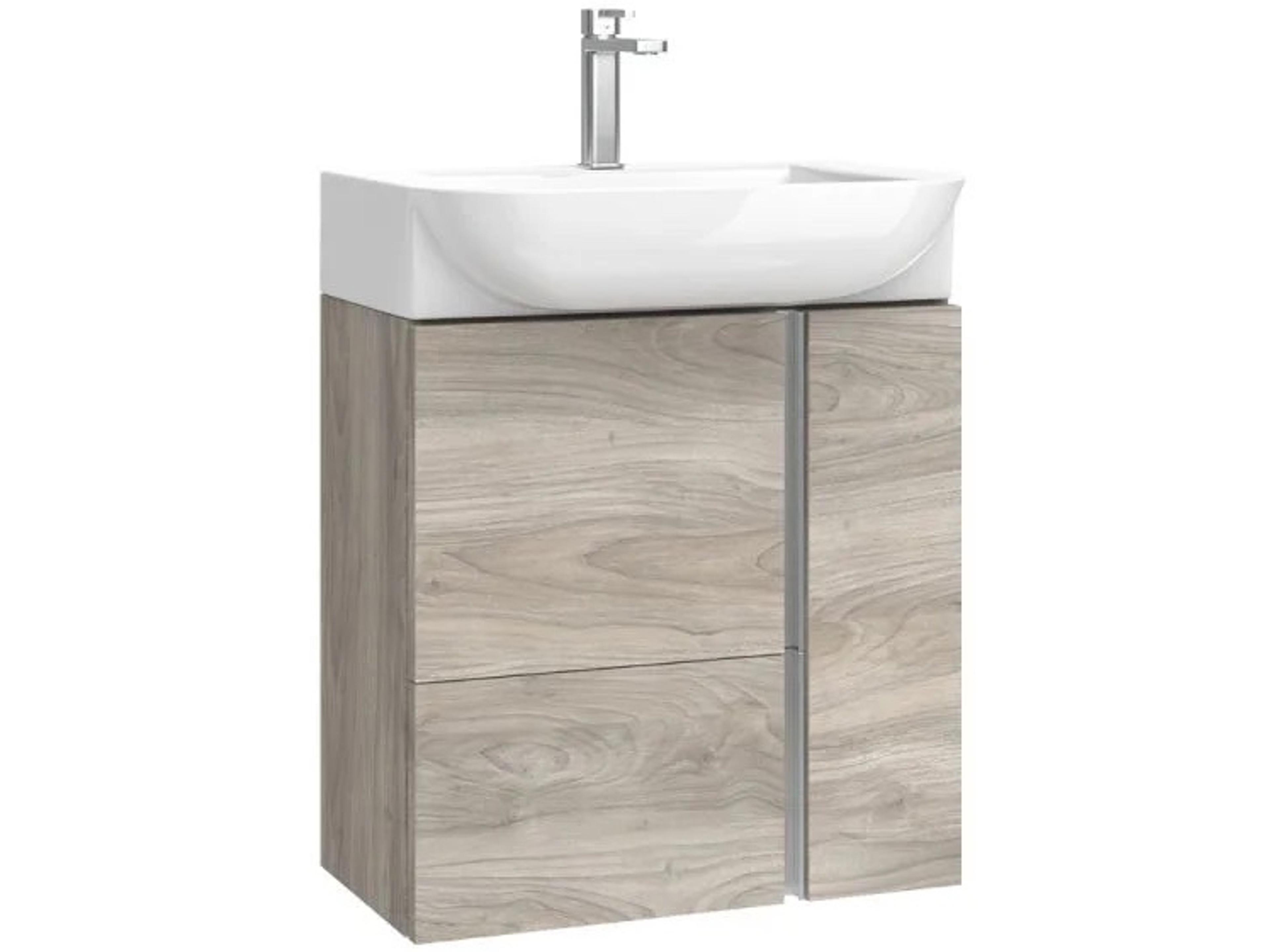 Camilia Wall Mounted Bathroom Vanity in Grey Pine