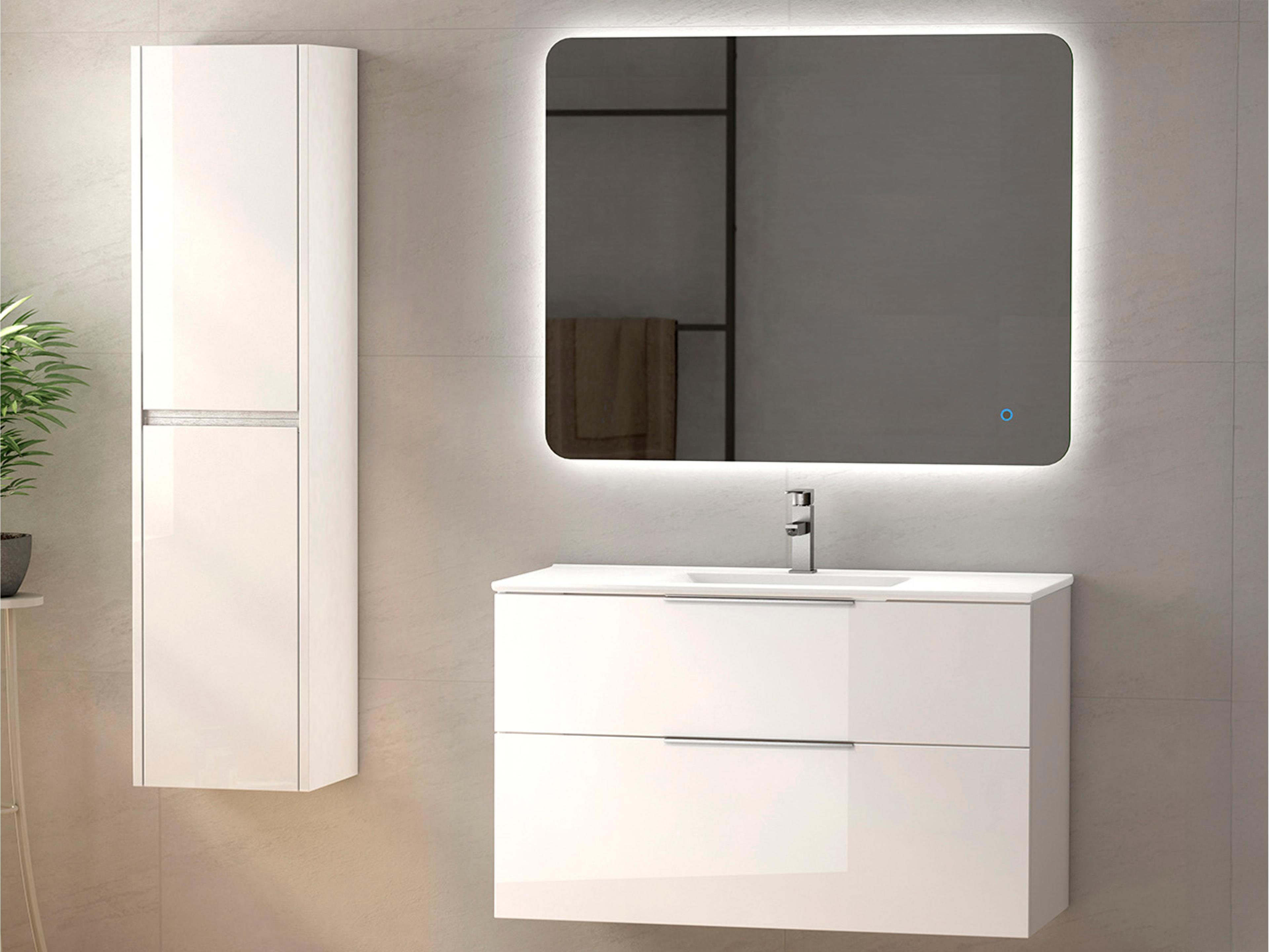 WS Bath Collections Dalia Glossy White Vanity