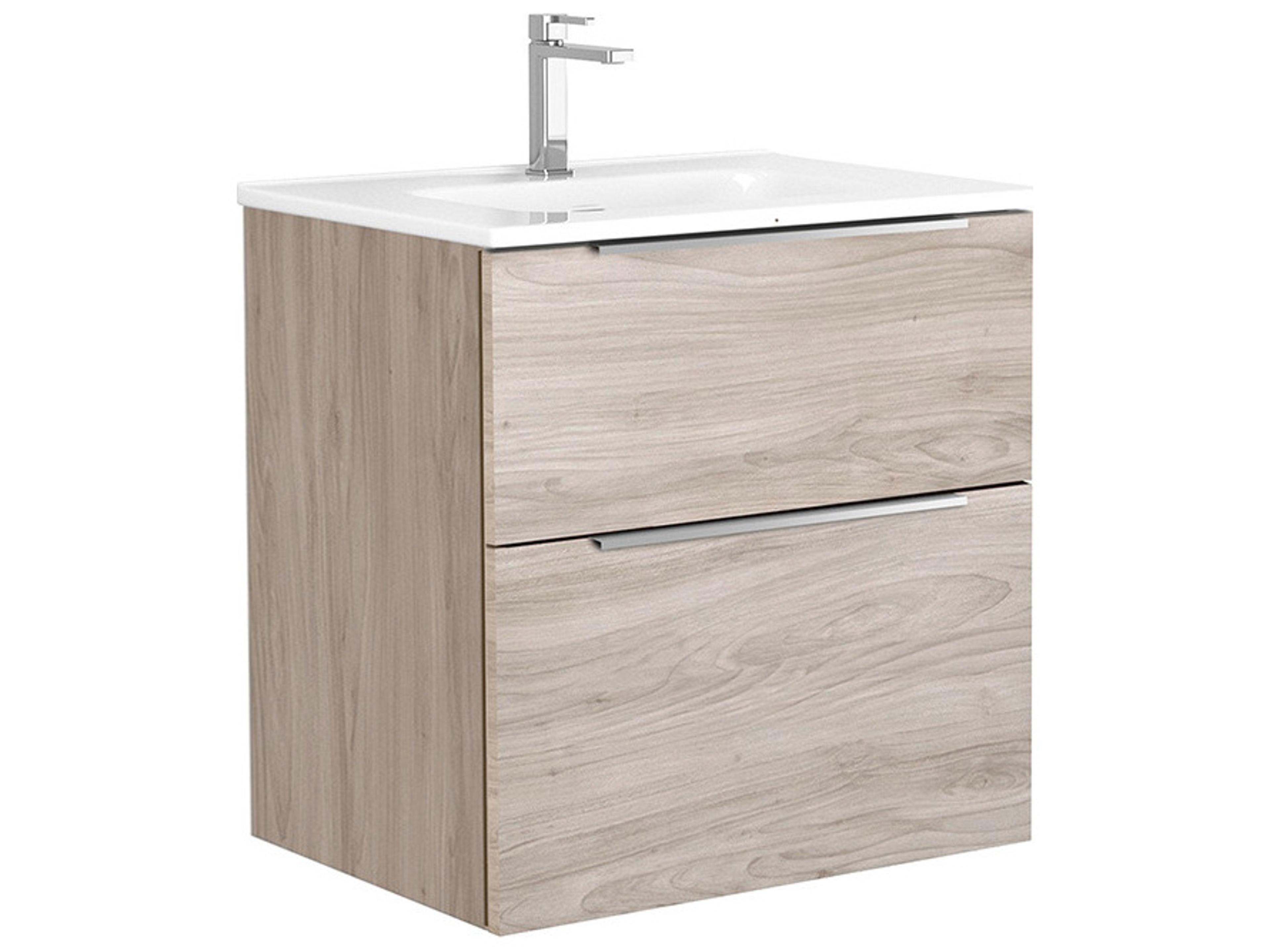 Dalia Wall Mounted Single Bathroom Vanity in Grey Pine