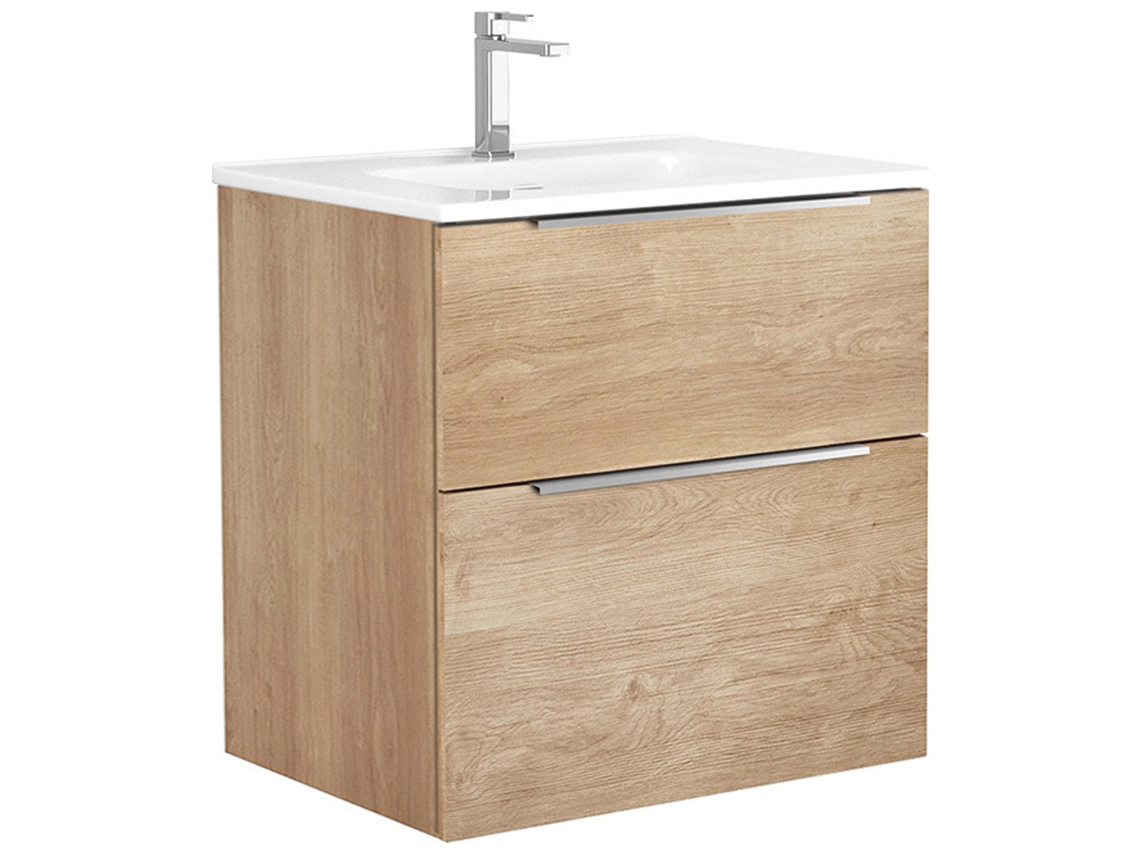 Dalia Wall Mounted Vanity in Natural Oak