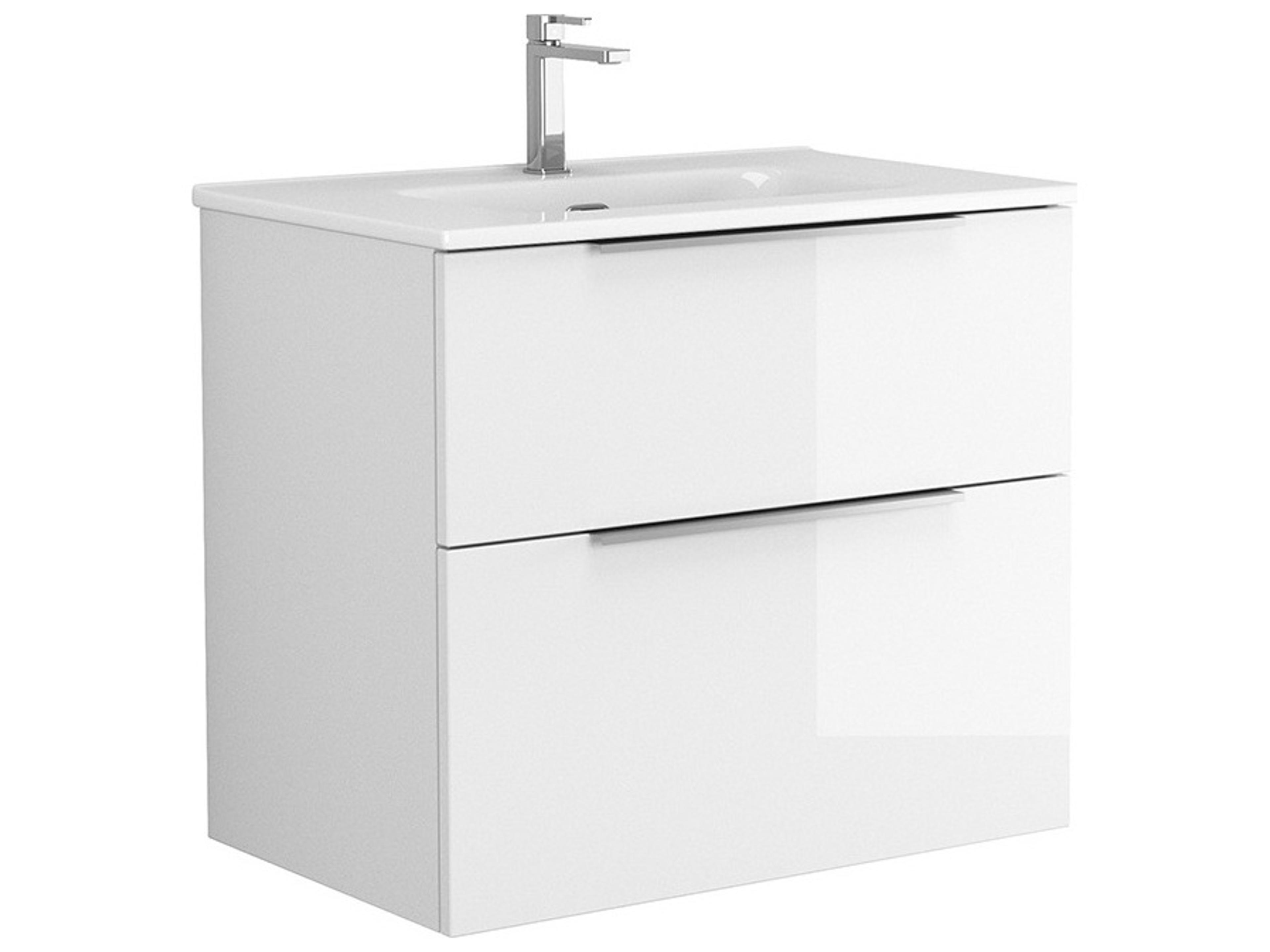 Dalia Wall Mounted Bathroom Vanity Glossy White