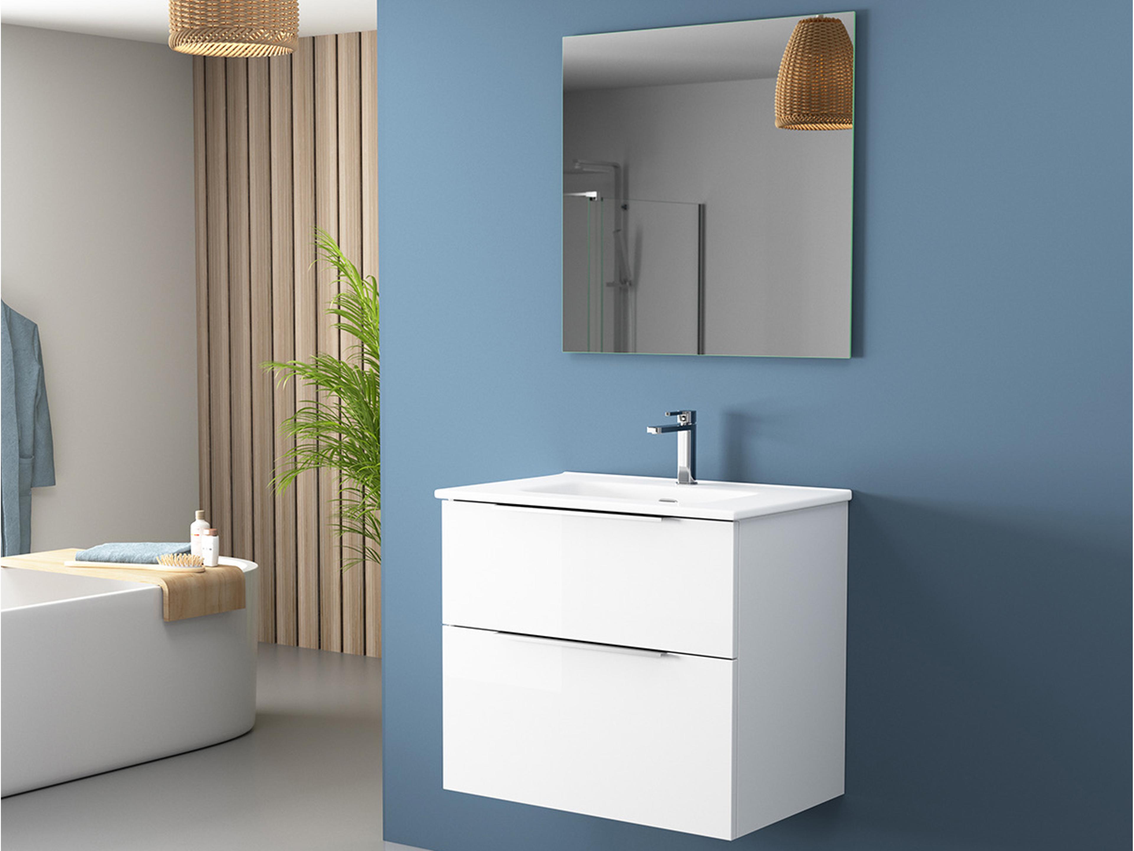 WS Bath Collections Dalia Glossy White Vanity