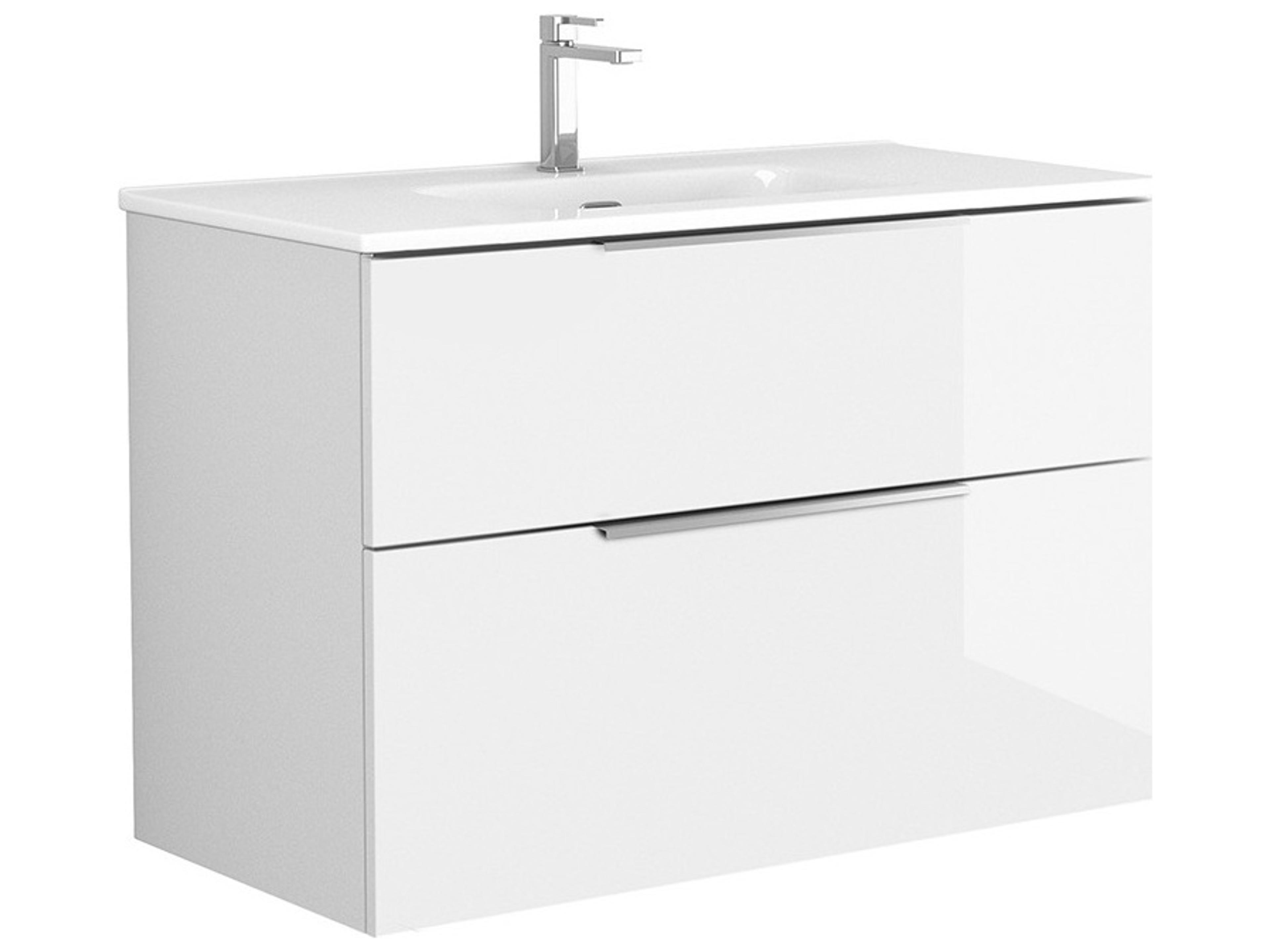 Dalia Wall Mounted Vanity Modern Gloss White