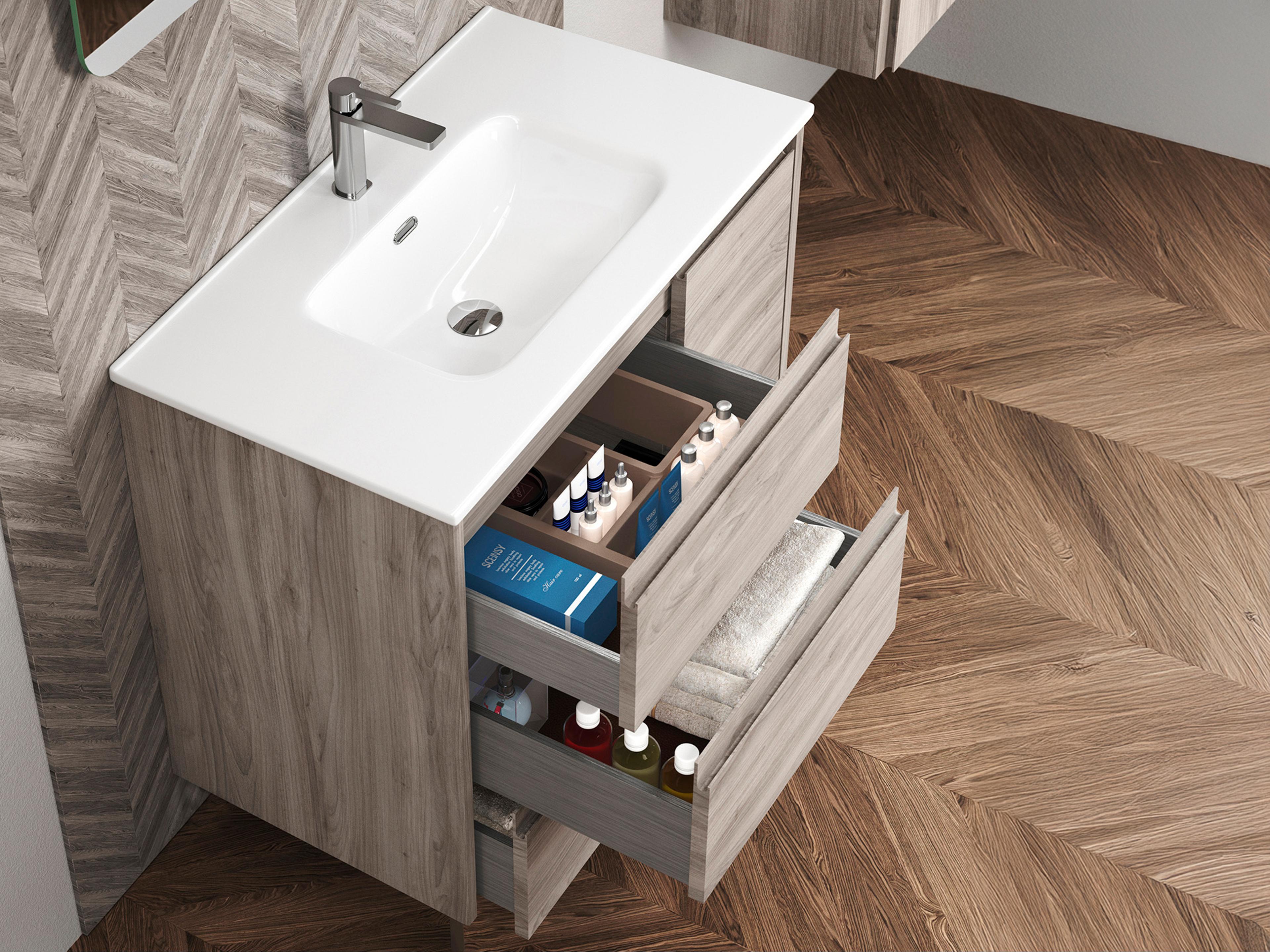 WS Bath Collections Lila Grey Pine Vanity