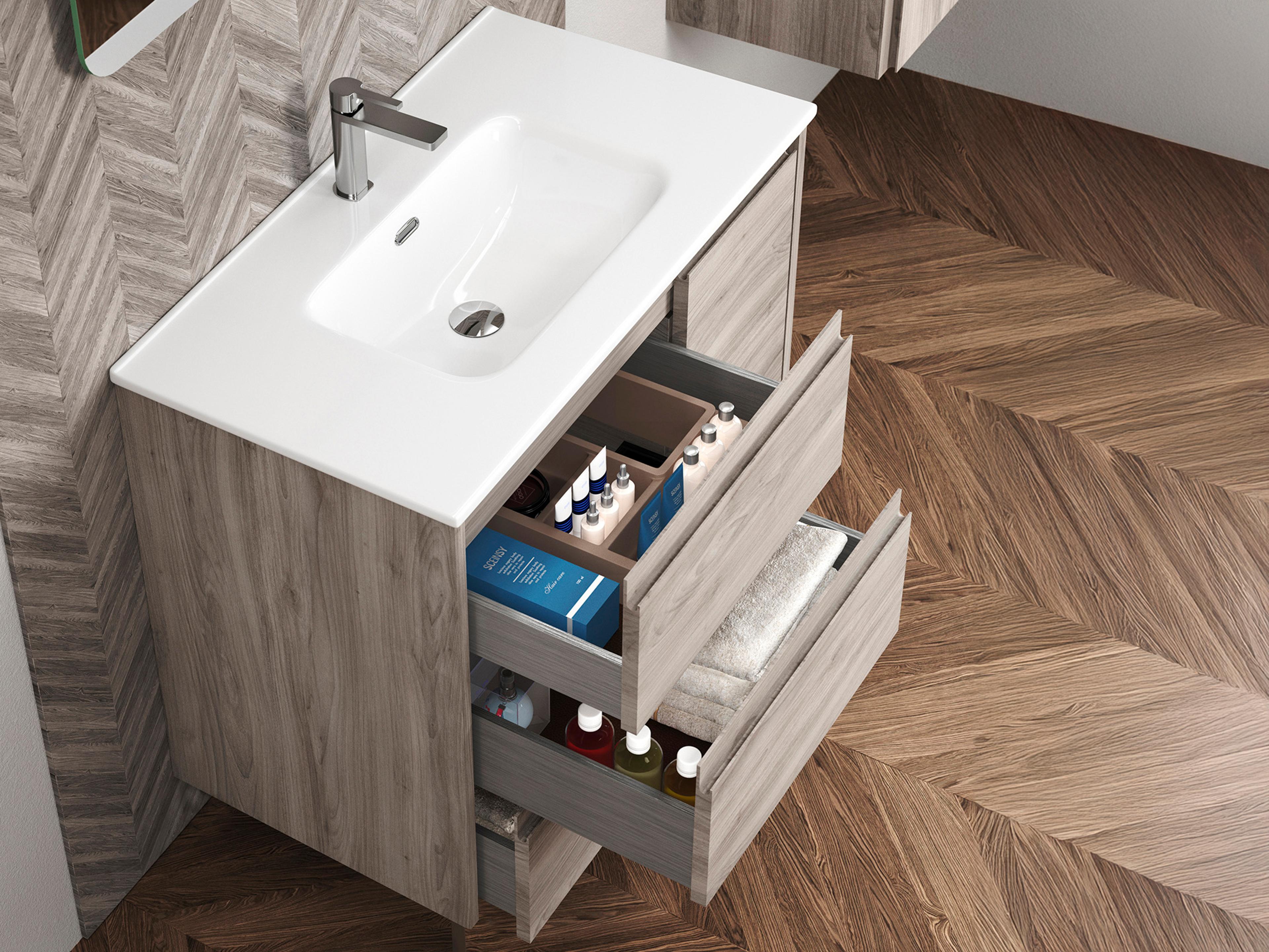 WS Bath Collections Lila Grey Pine Vanity