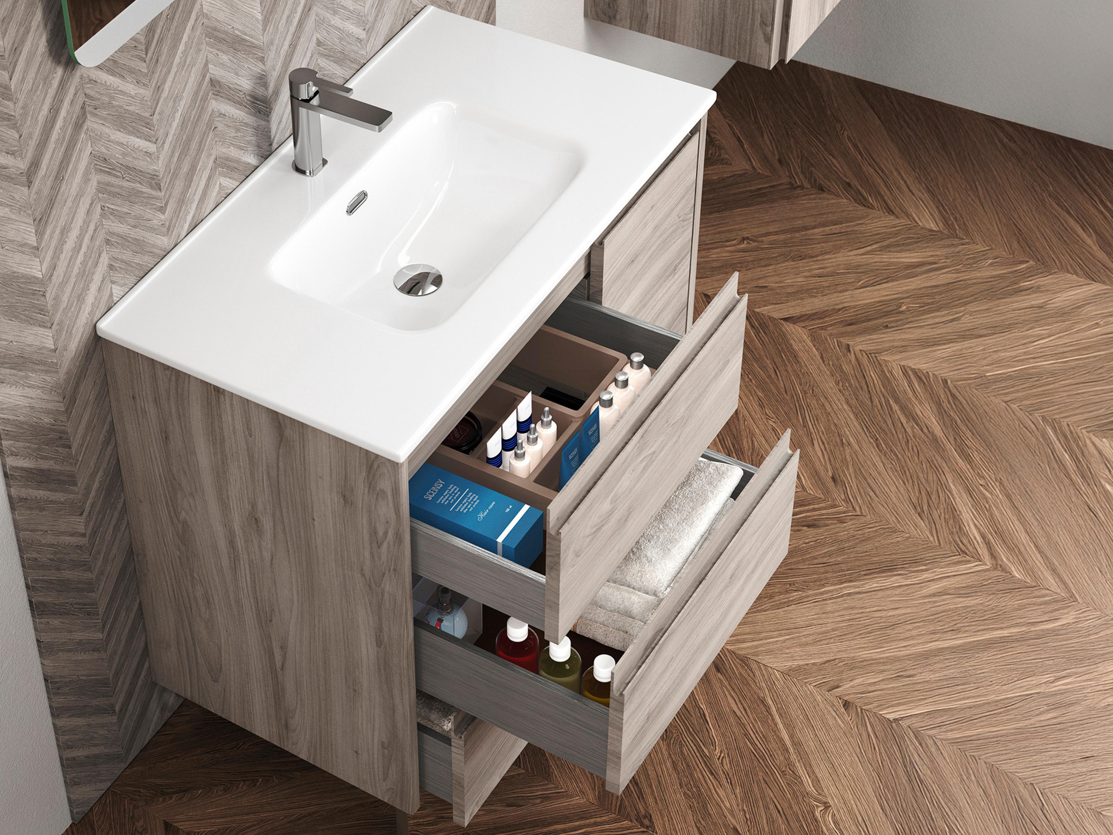 WS Bath Collections Lila Grey Pine Vanity