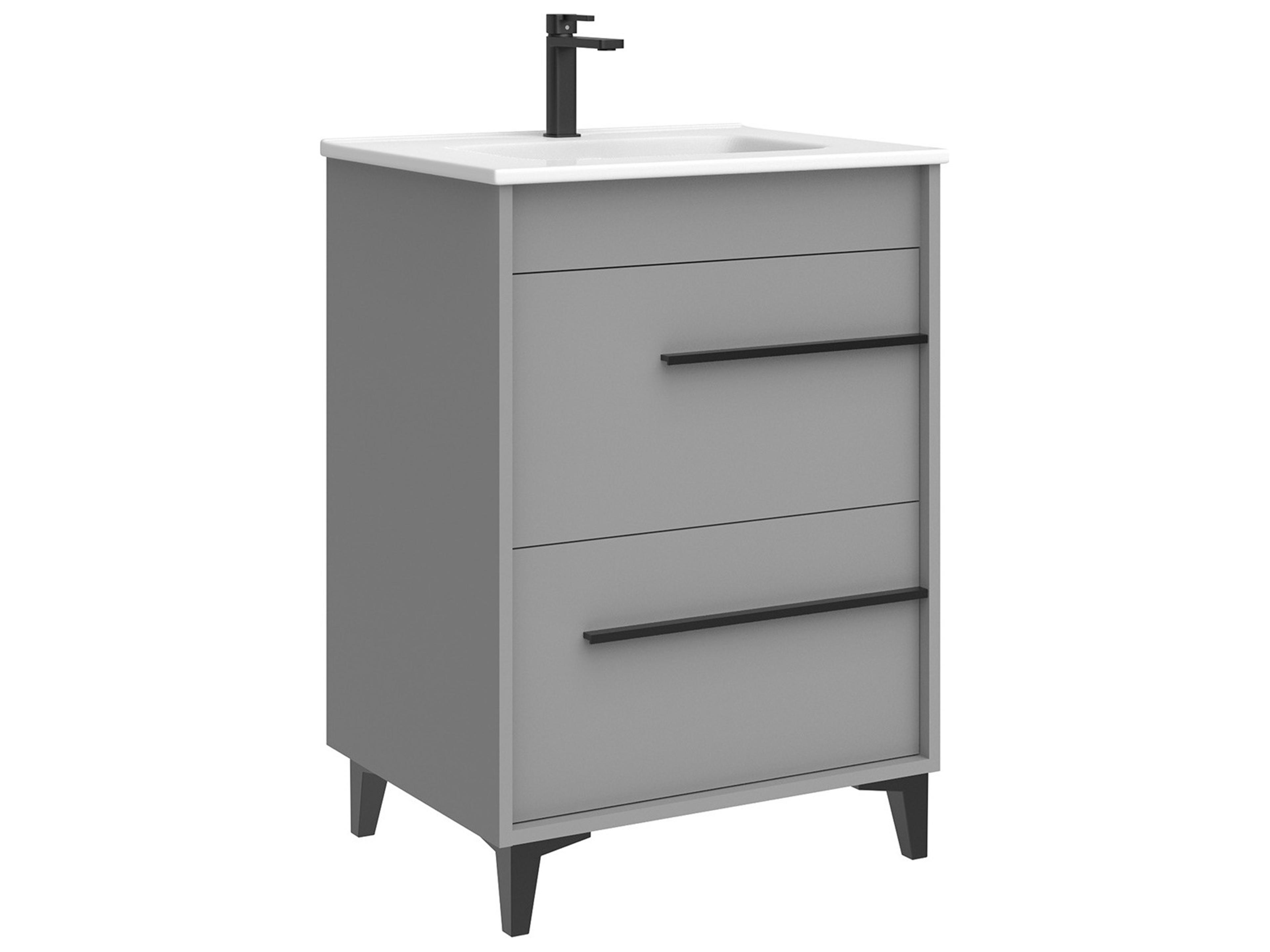 Lotus Freestanding Vanity 24 Inch Mist Matte