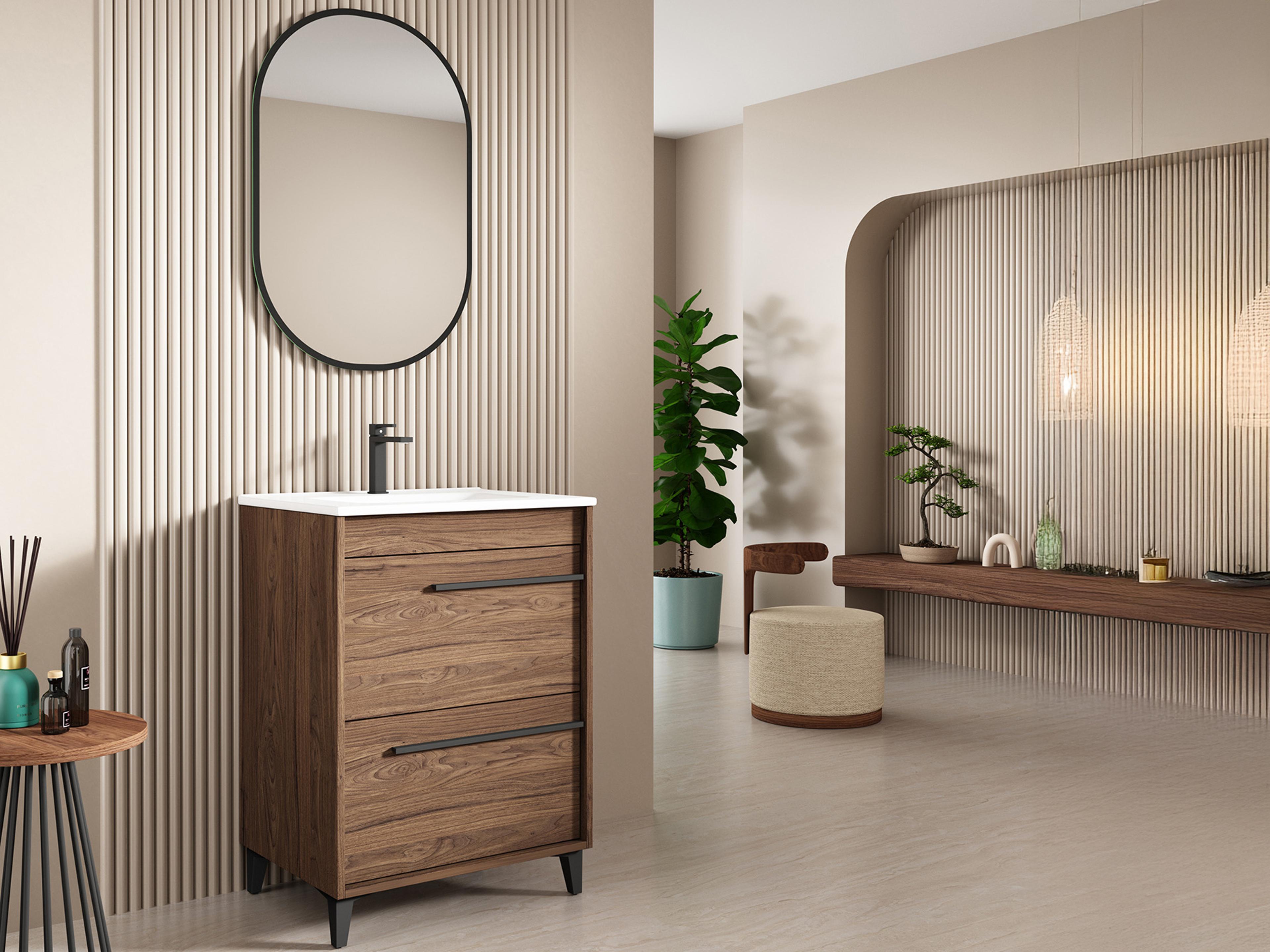 WS Bath Collections Lotus Walnut Vanity