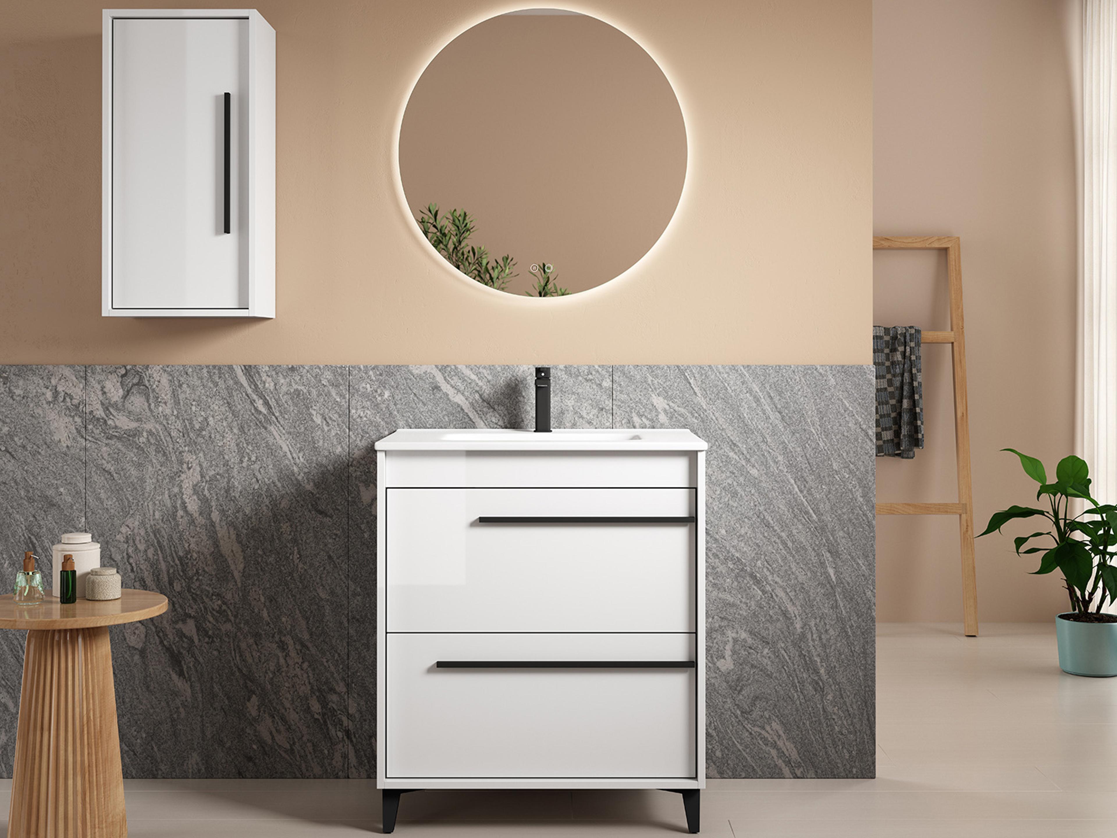 WS Bath Collections Lotus Glossy White Vanity