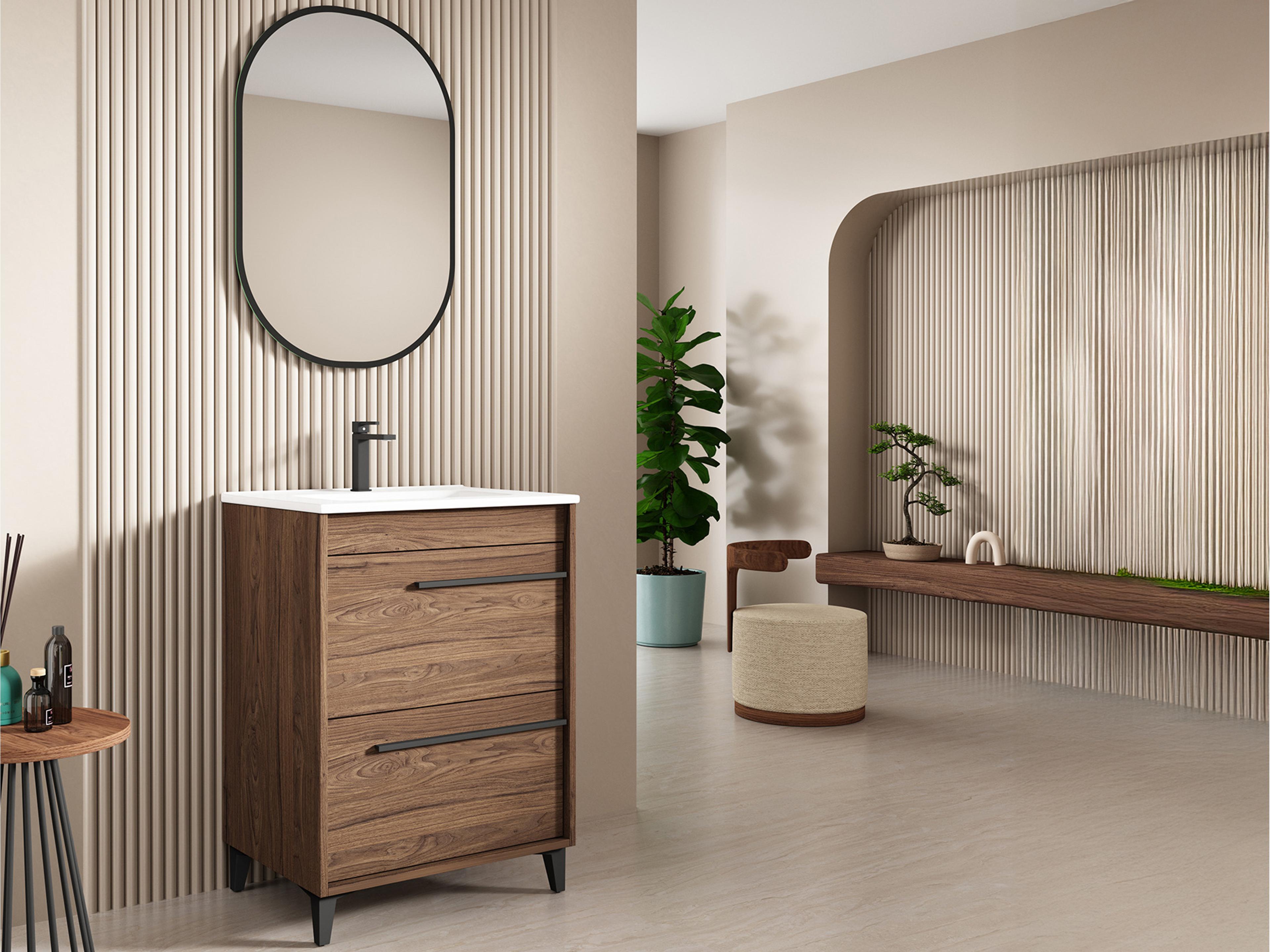 WS Bath Collections Lotus Walnut Vanity