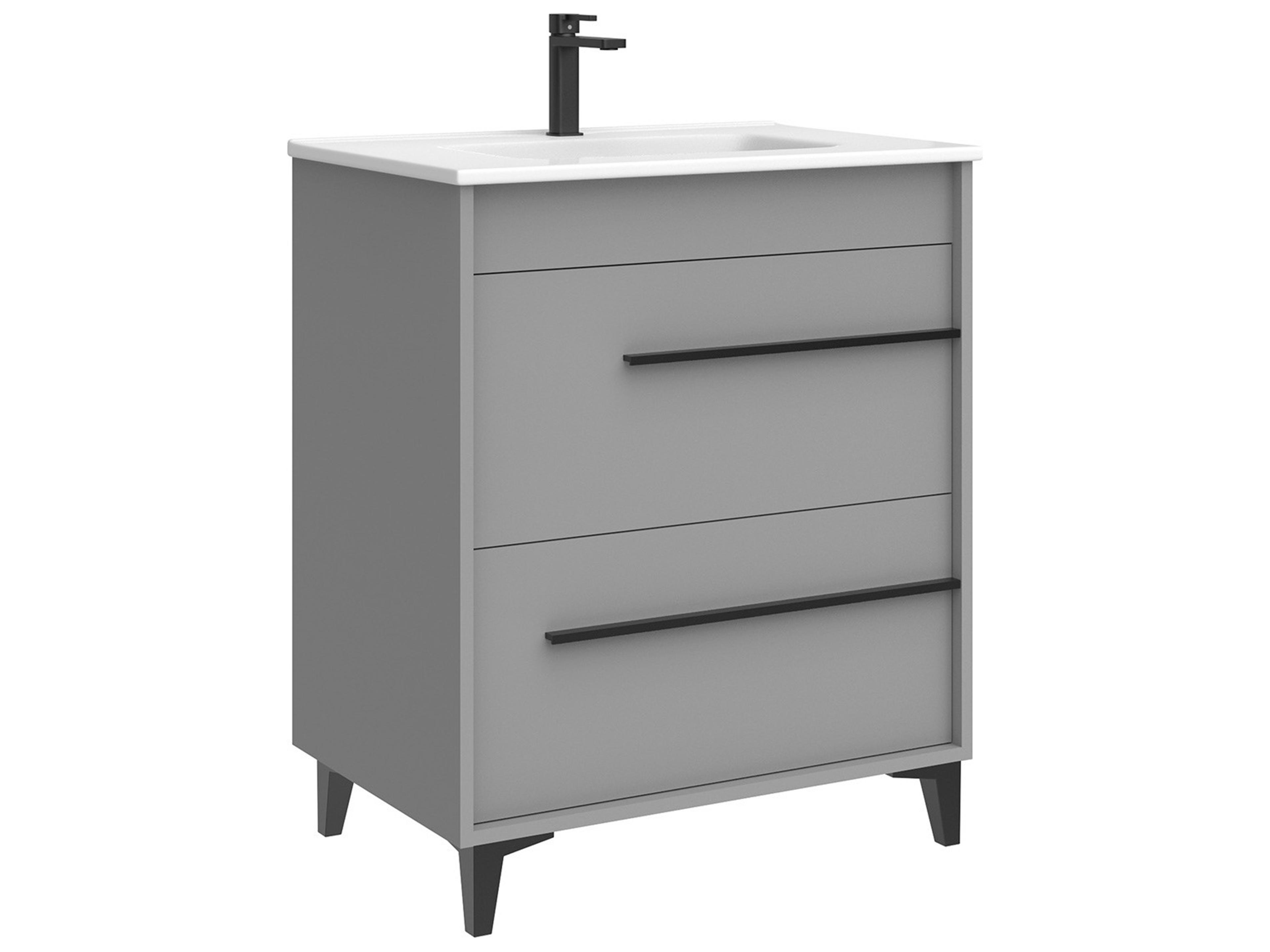 Lotus Freestanding Vanity 28-Inch Mist Matte