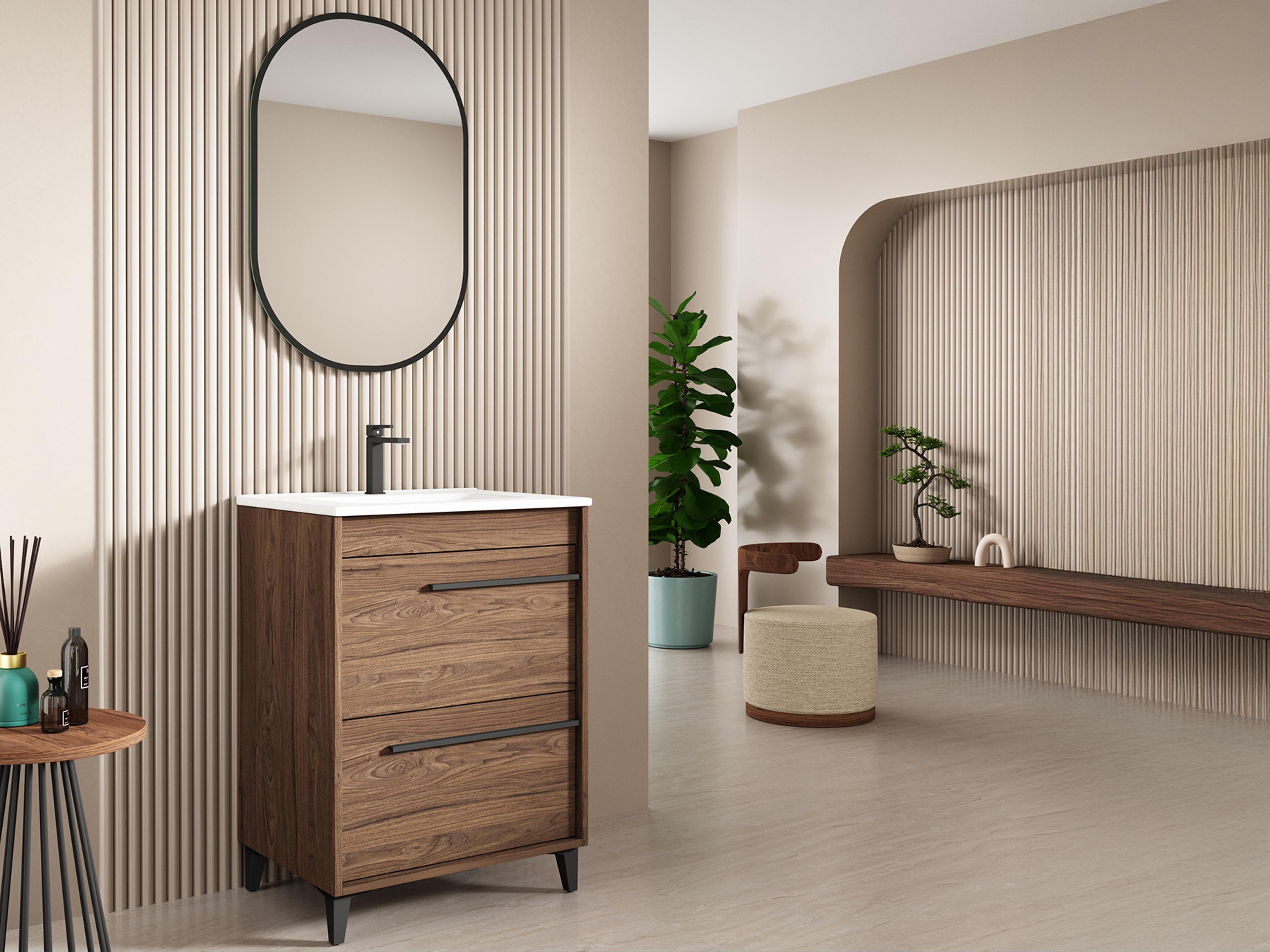 WS Bath Collections Lotus Walnut Vanity