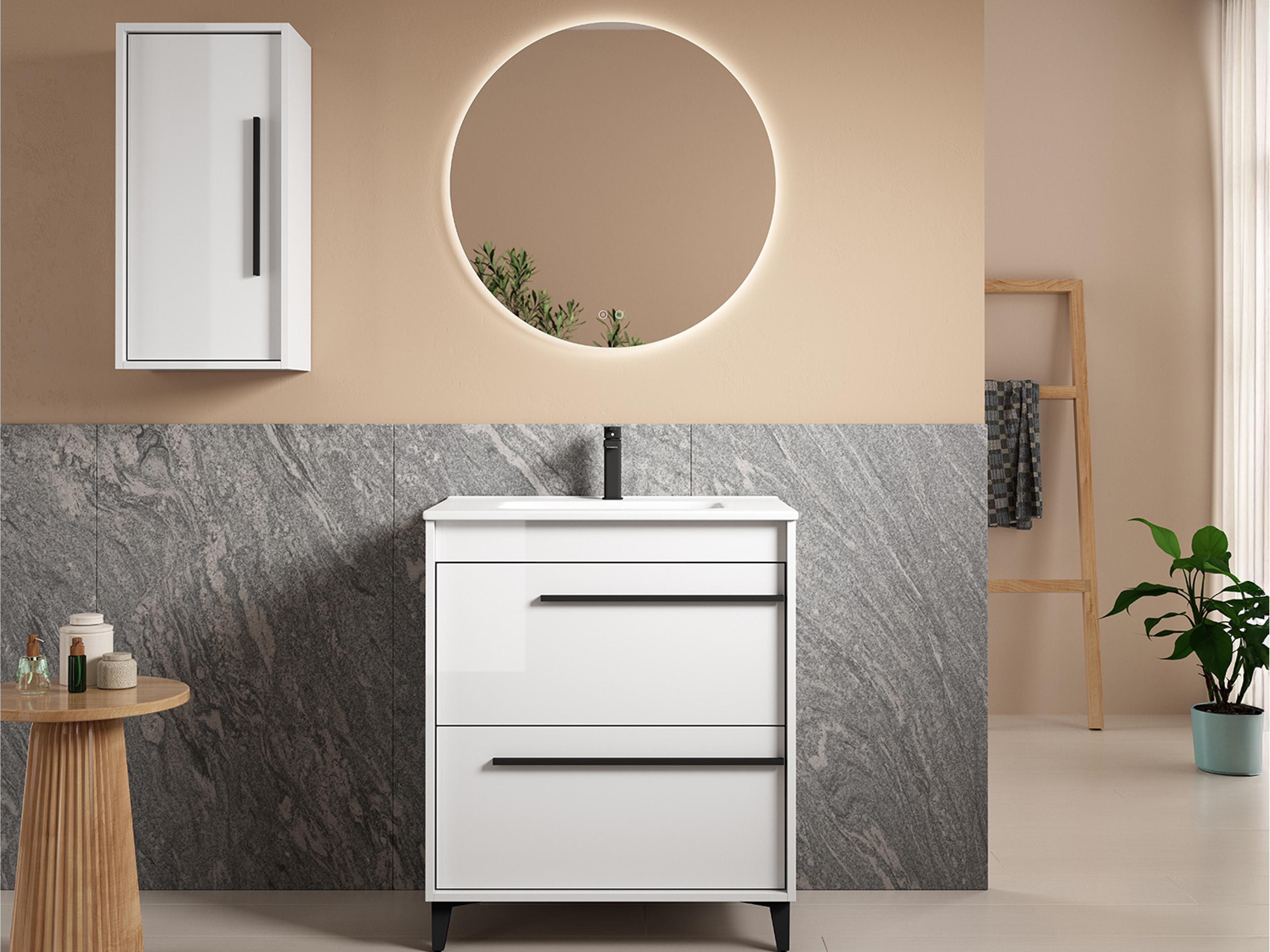 WS Bath Collections Lotus Glossy White Vanity