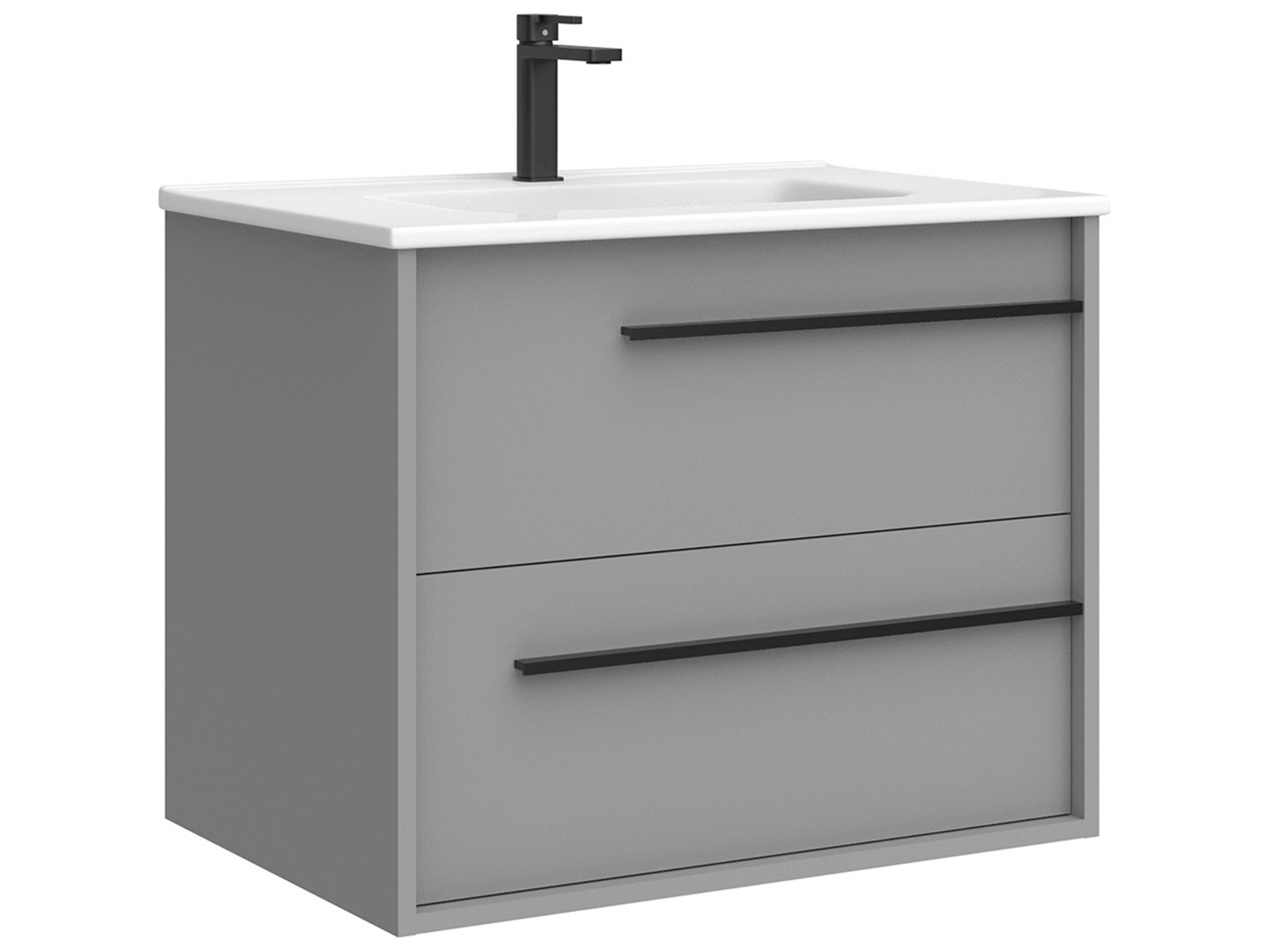 Lotus Wall-Mounted Bathroom Vanity 28-Inch Mist Matte