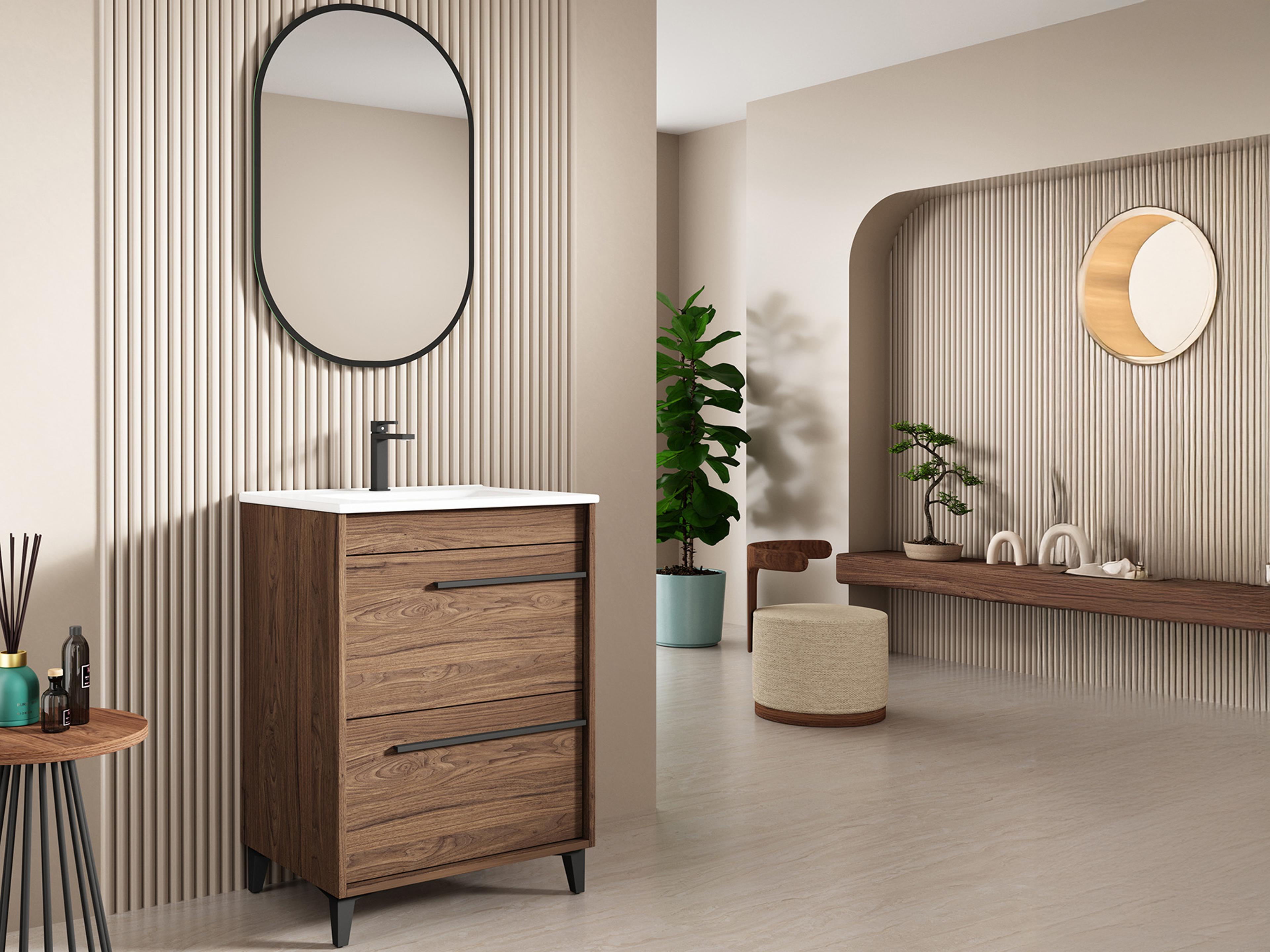 WS Bath Collections Lotus Walnut Vanity