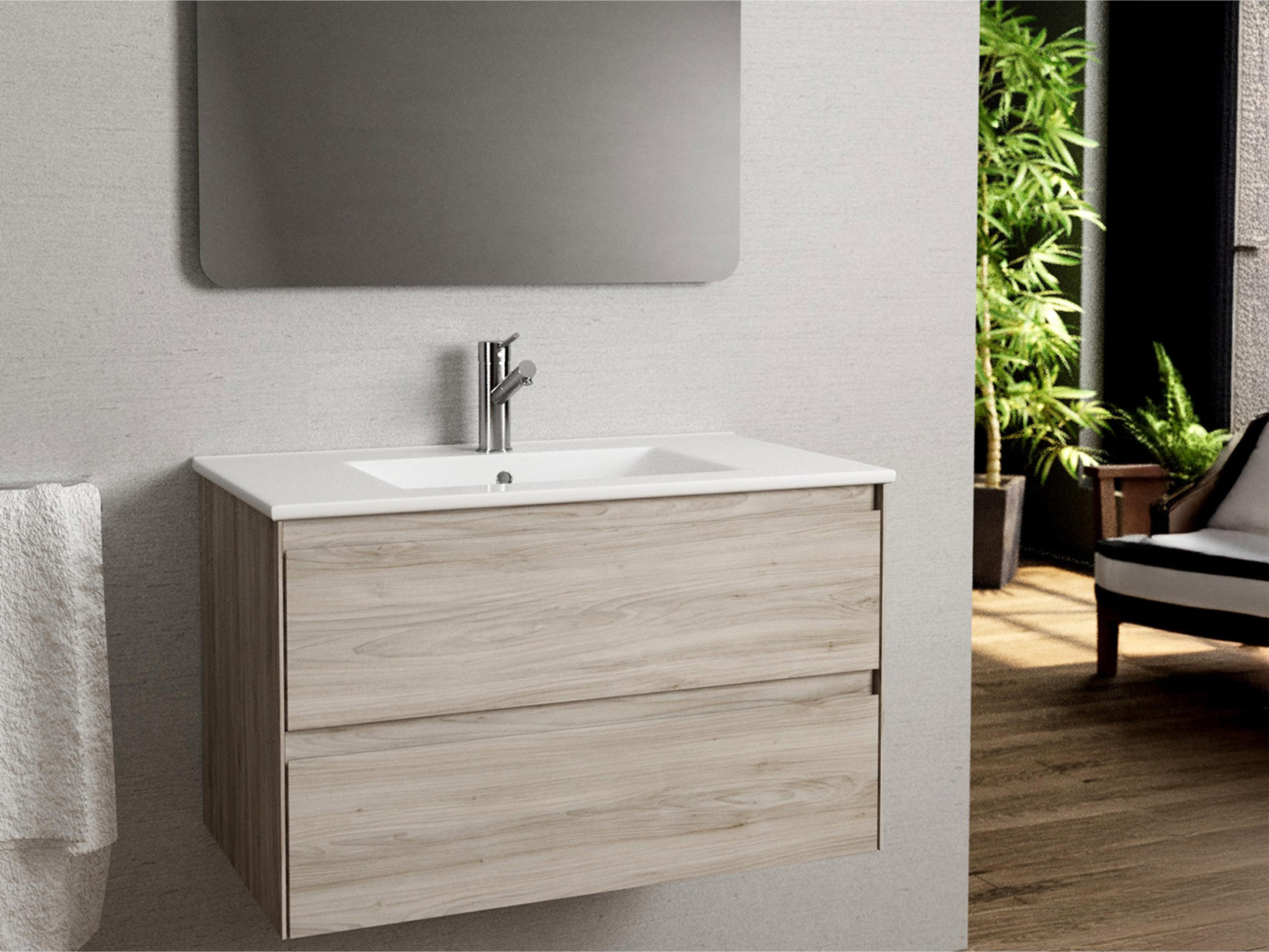 WS Bath Collections Perla Grey Pine Vanity