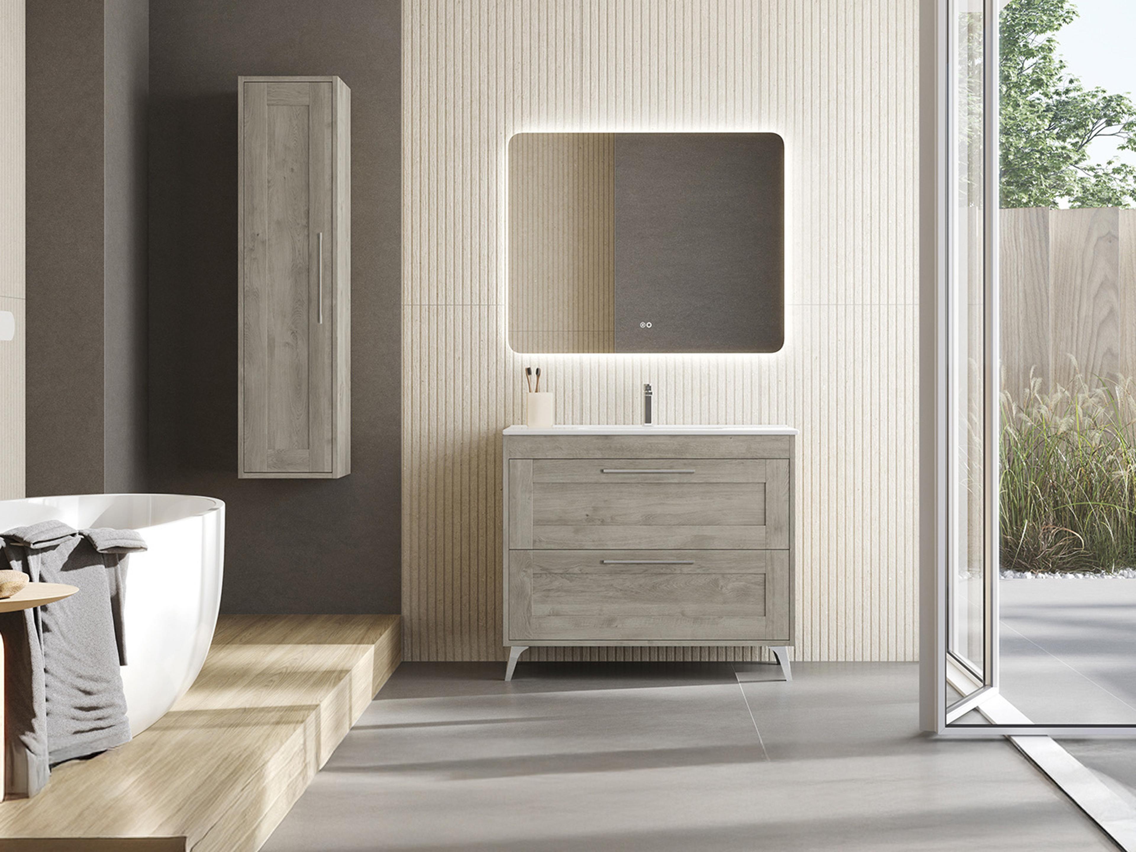 WS Bath Collections Rose Grey Pine Vanity