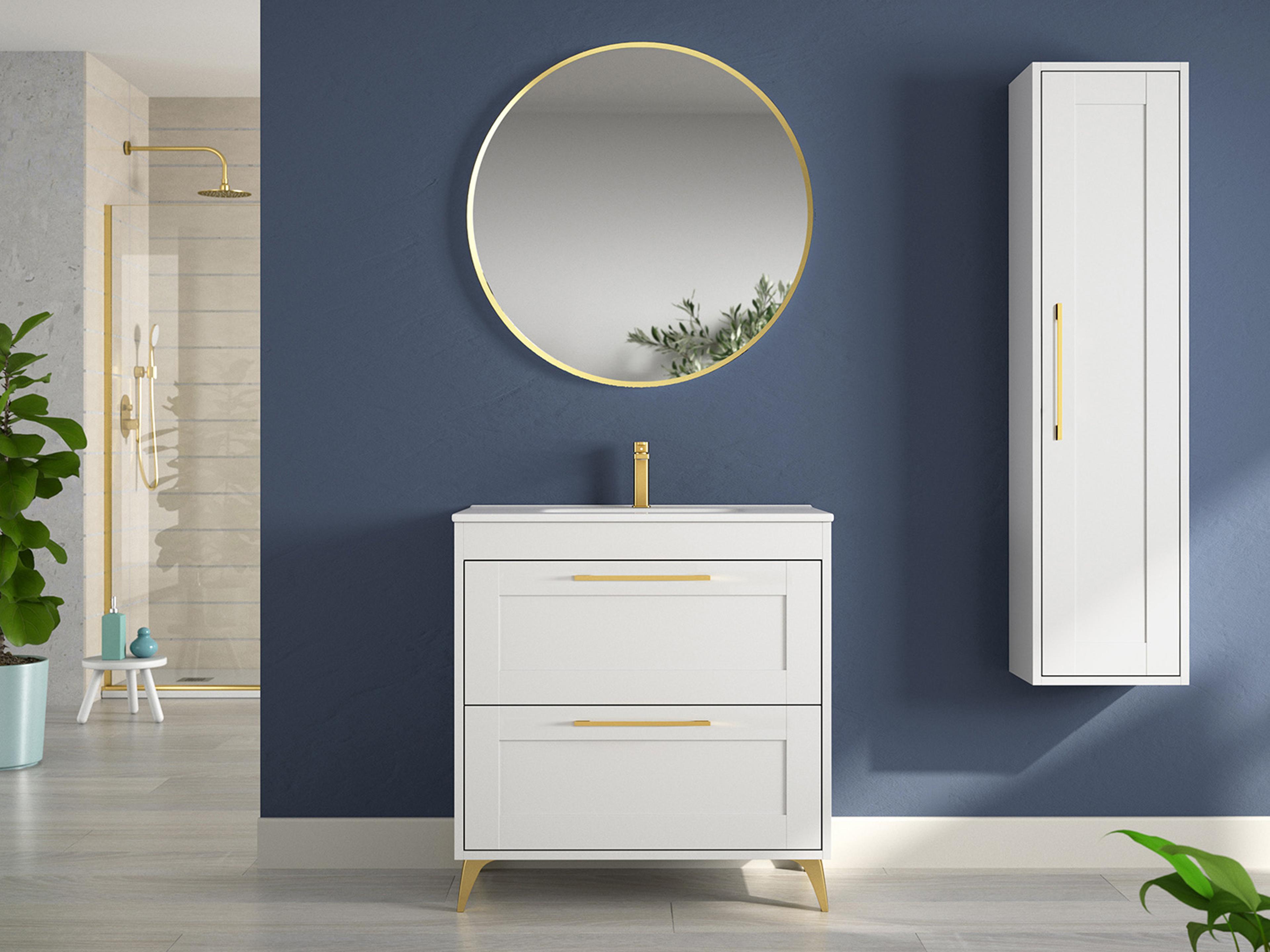 WS Bath Collections Rose Matte White Vanity
