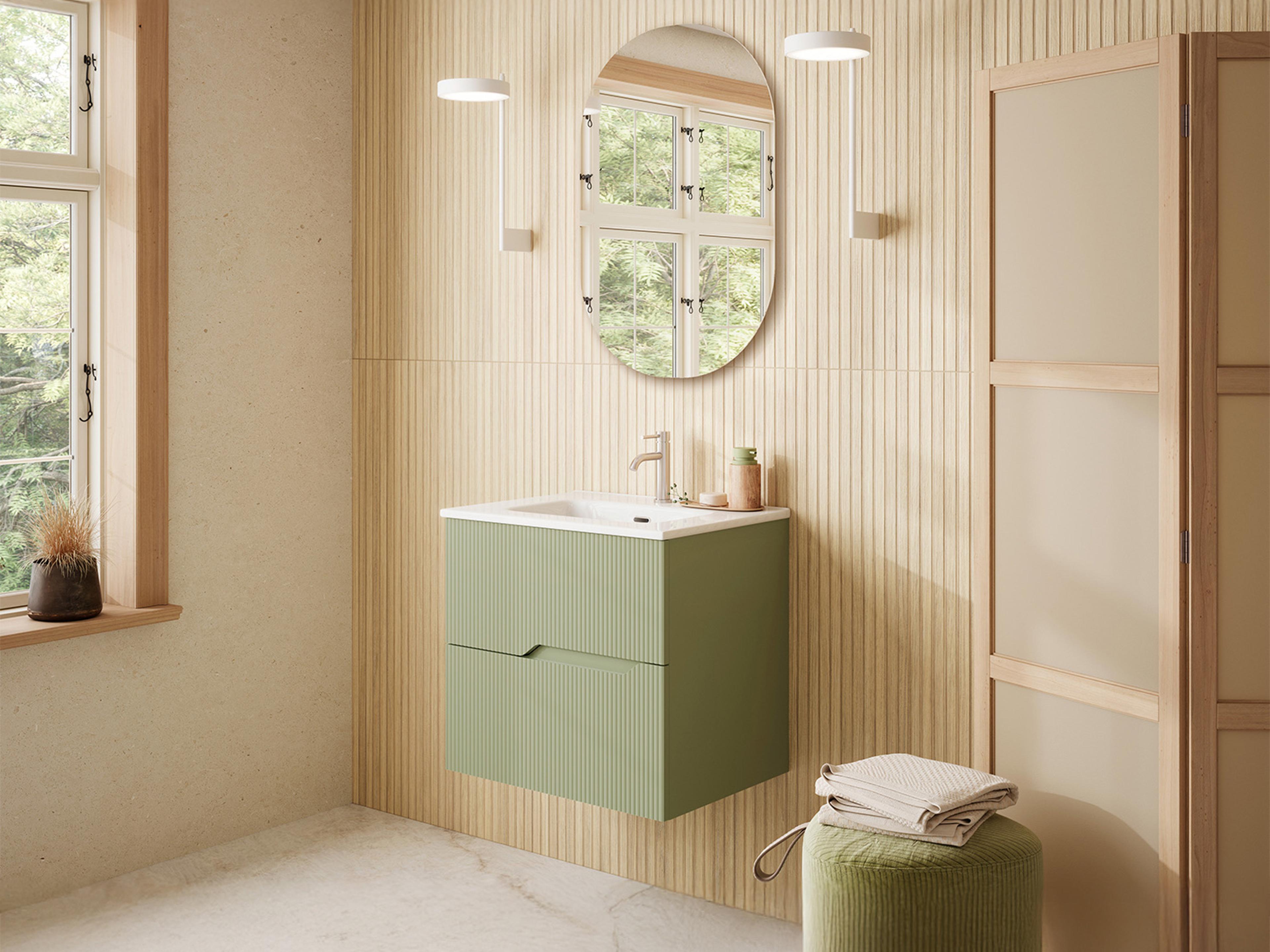 WS Bath Collections Tulipa Matte Leaf Vanity