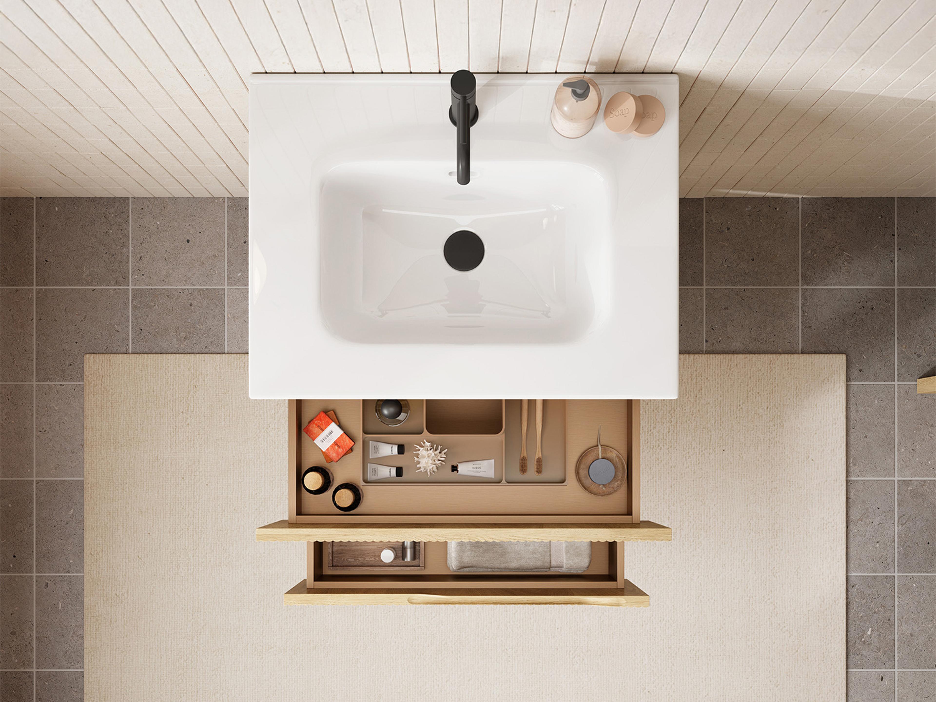 WS Bath Collections Tulipa Natural Oak Vanity