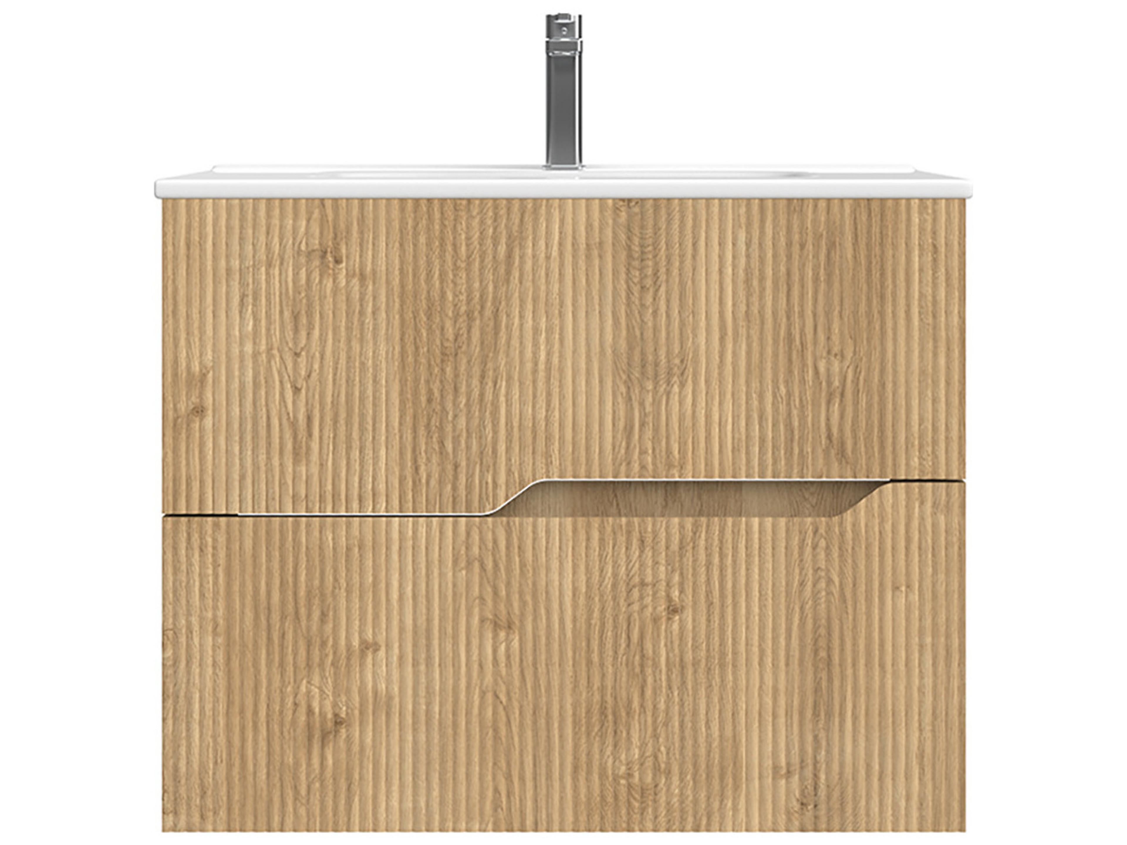 WS Bath Collections Tulipa Natural Oak Vanity