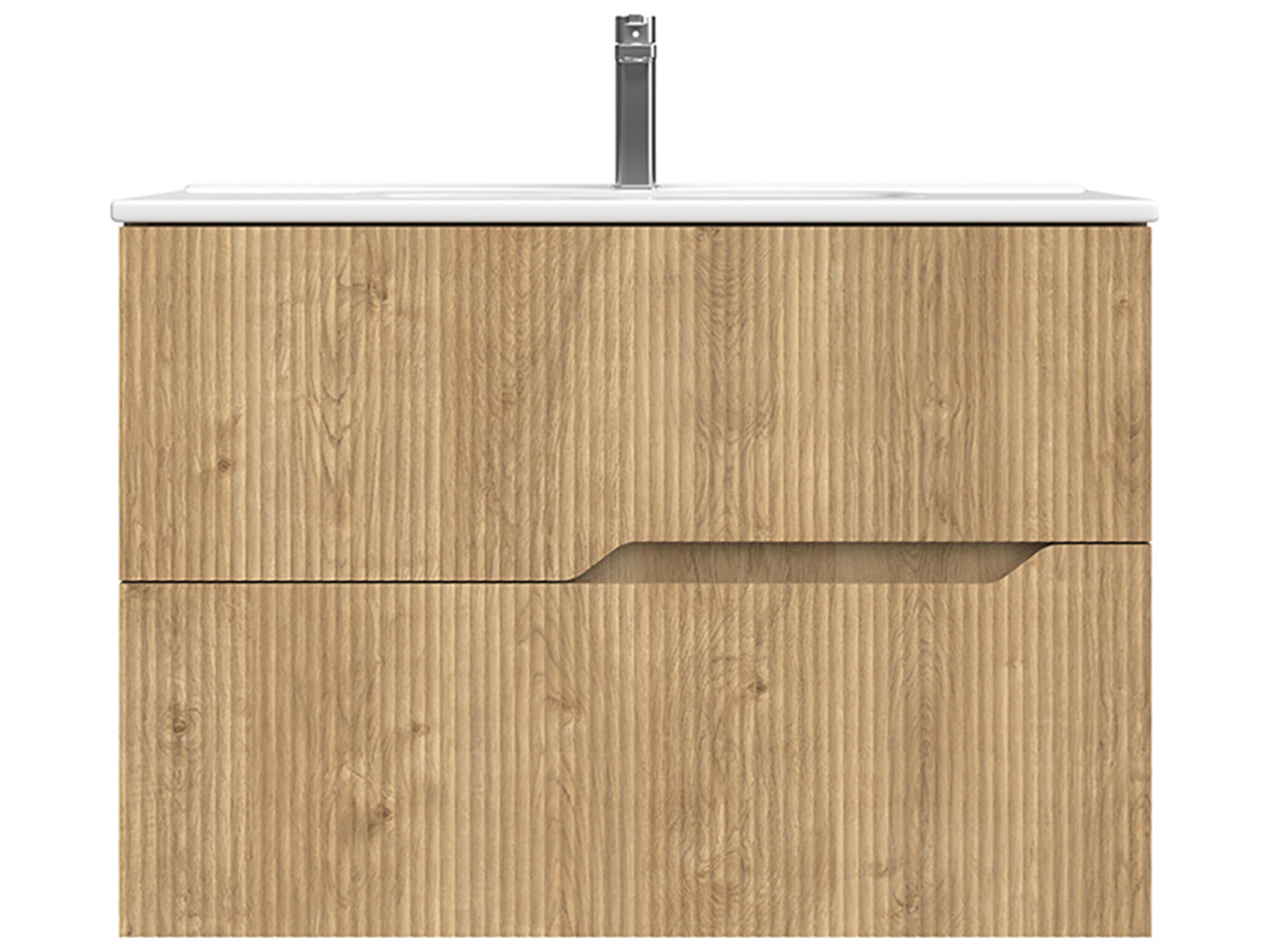 WS Bath Collections Tulipa Natural Oak Vanity