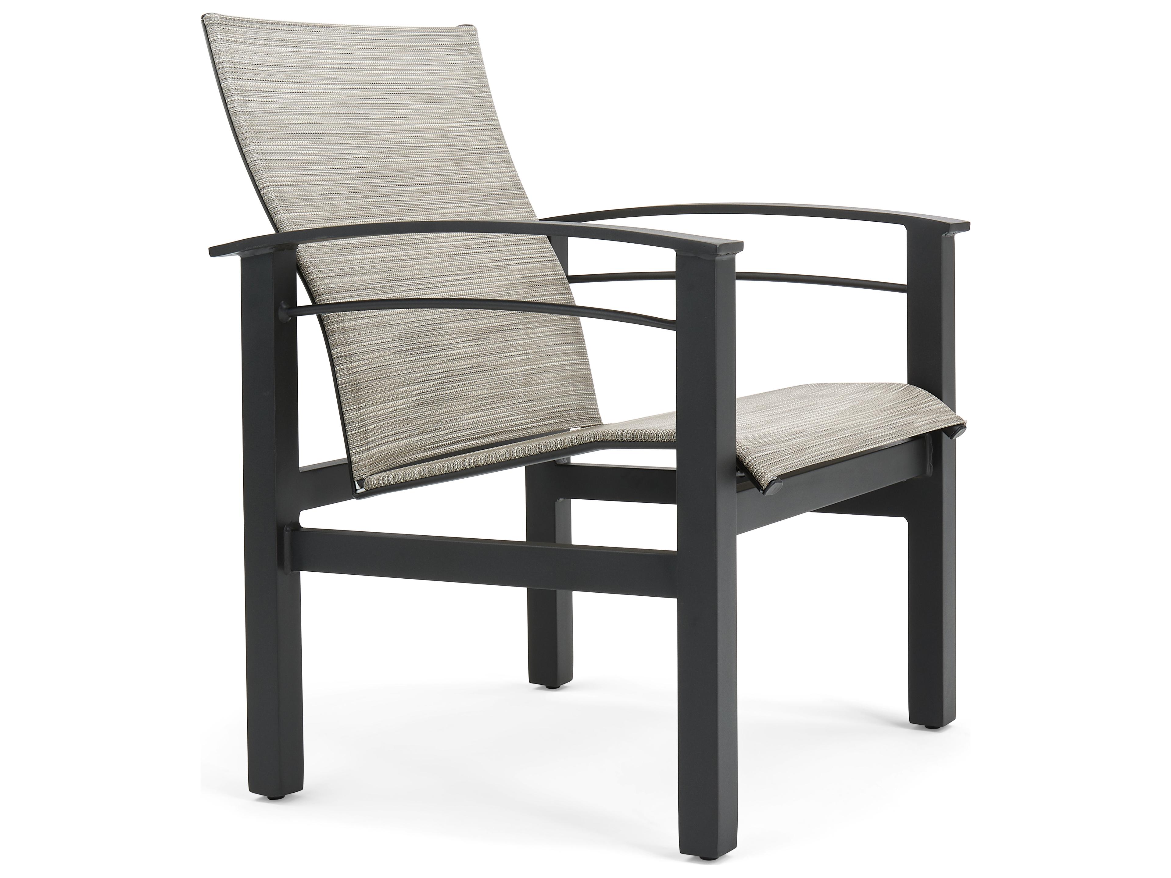 Winston Stanford Sling Quick Ship Aluminum Outdoor Patio Dining Arm Chair