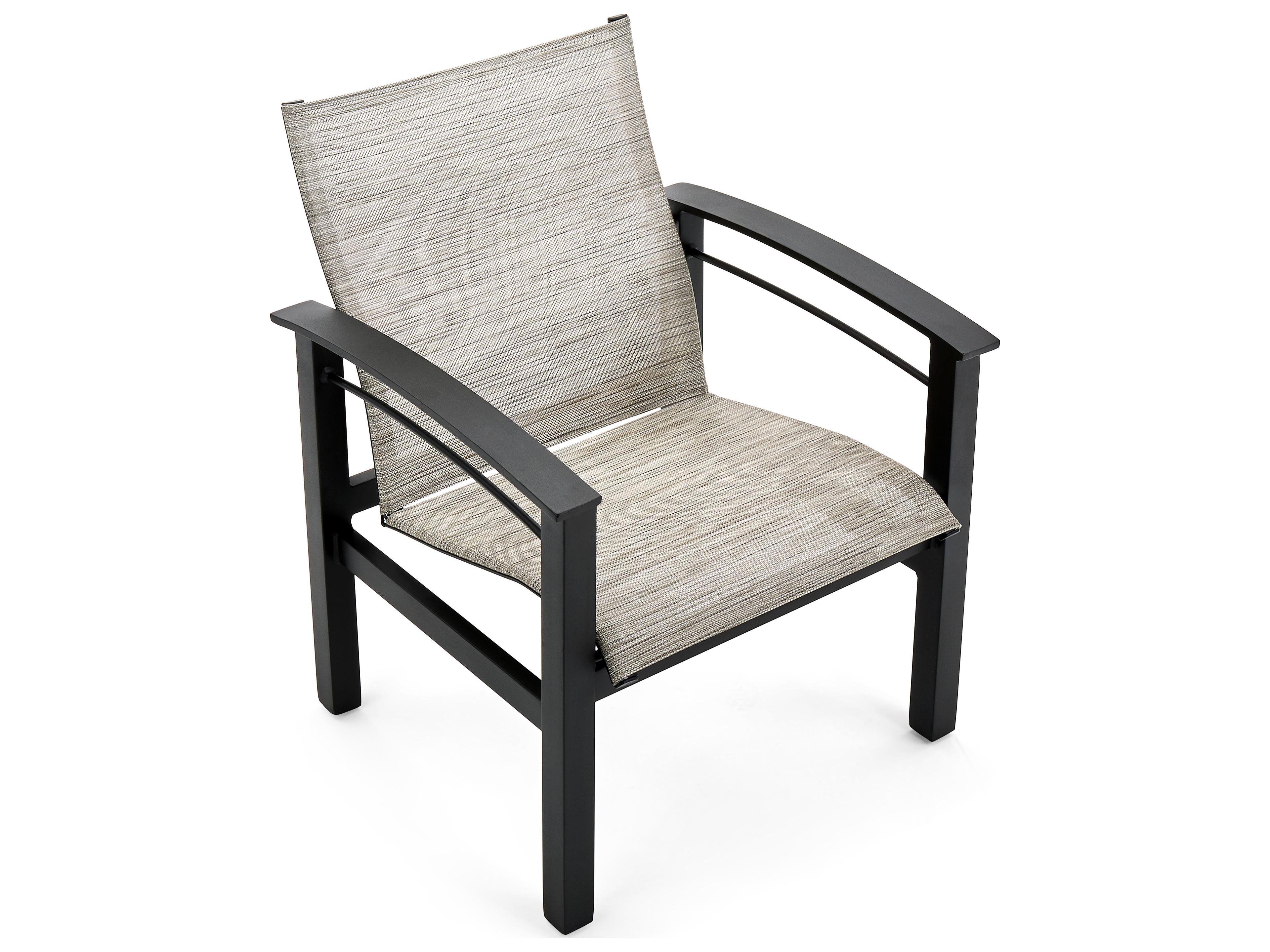 Winston Stanford Sling Quick Ship Aluminum Outdoor Patio Dining Arm Chair