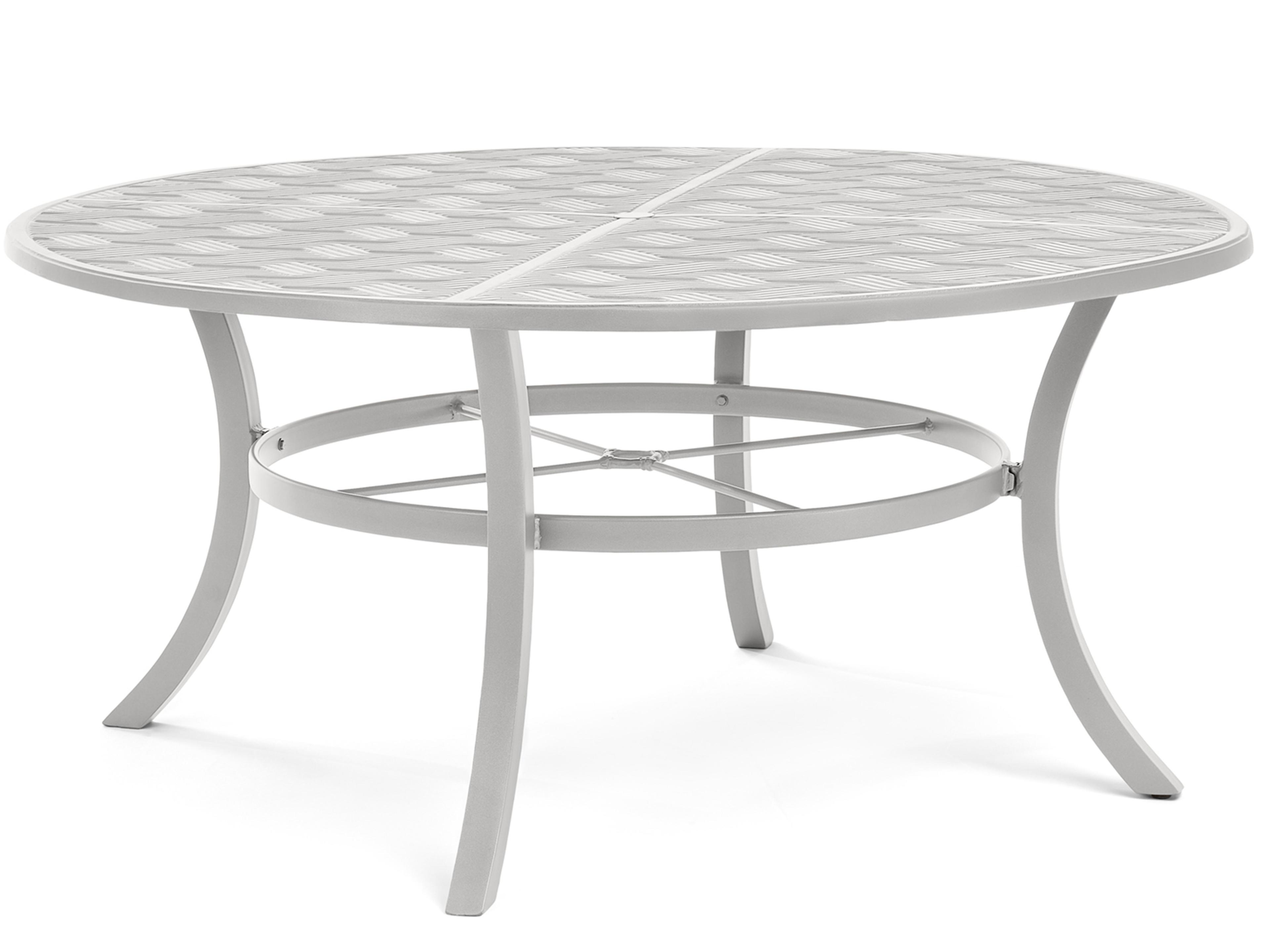 Quick Ship Merge Coastal Mist Aluminum Round Patio Dining Table