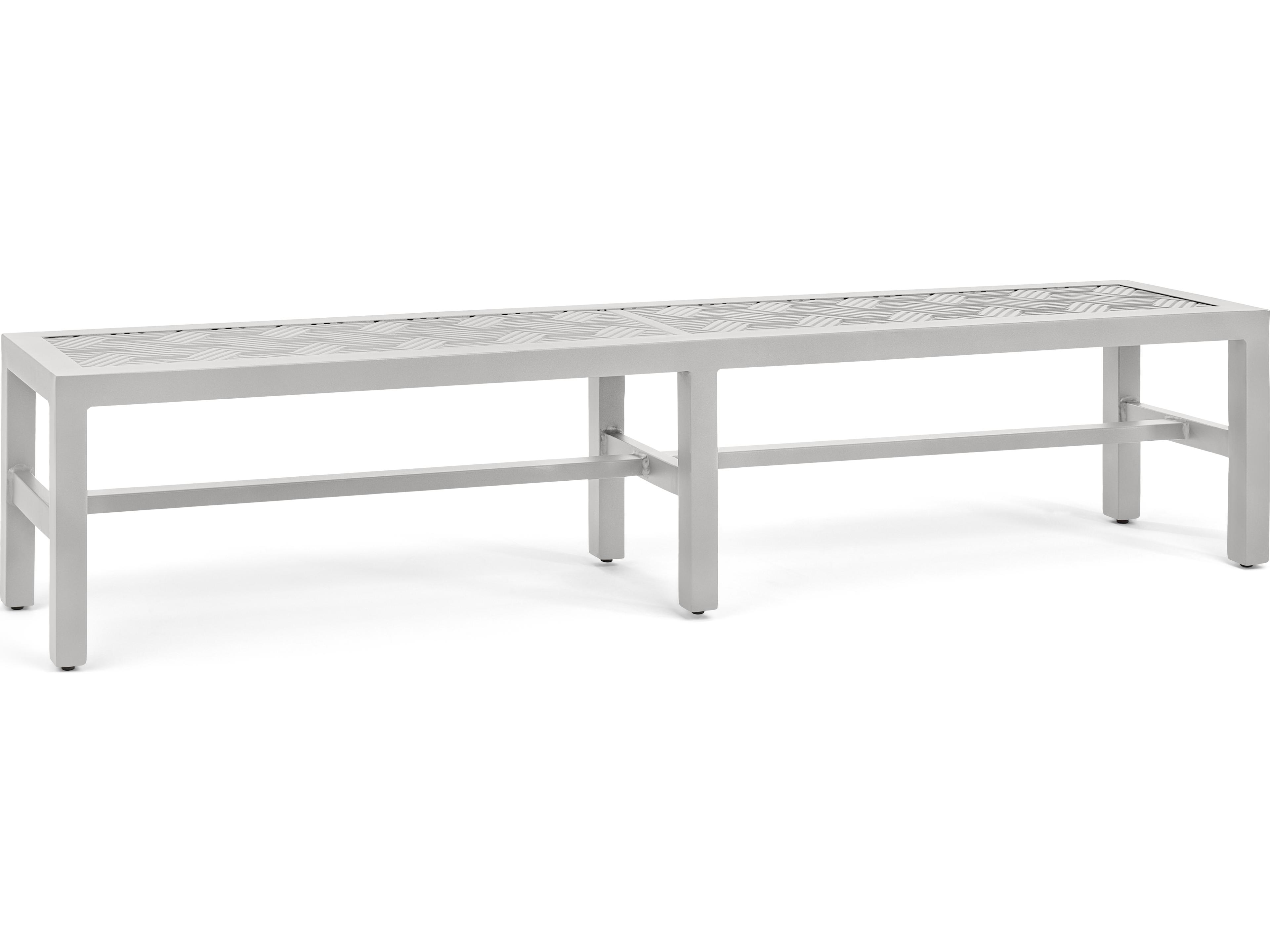 Quick Ship Merge Aluminum Dining Patio Bench