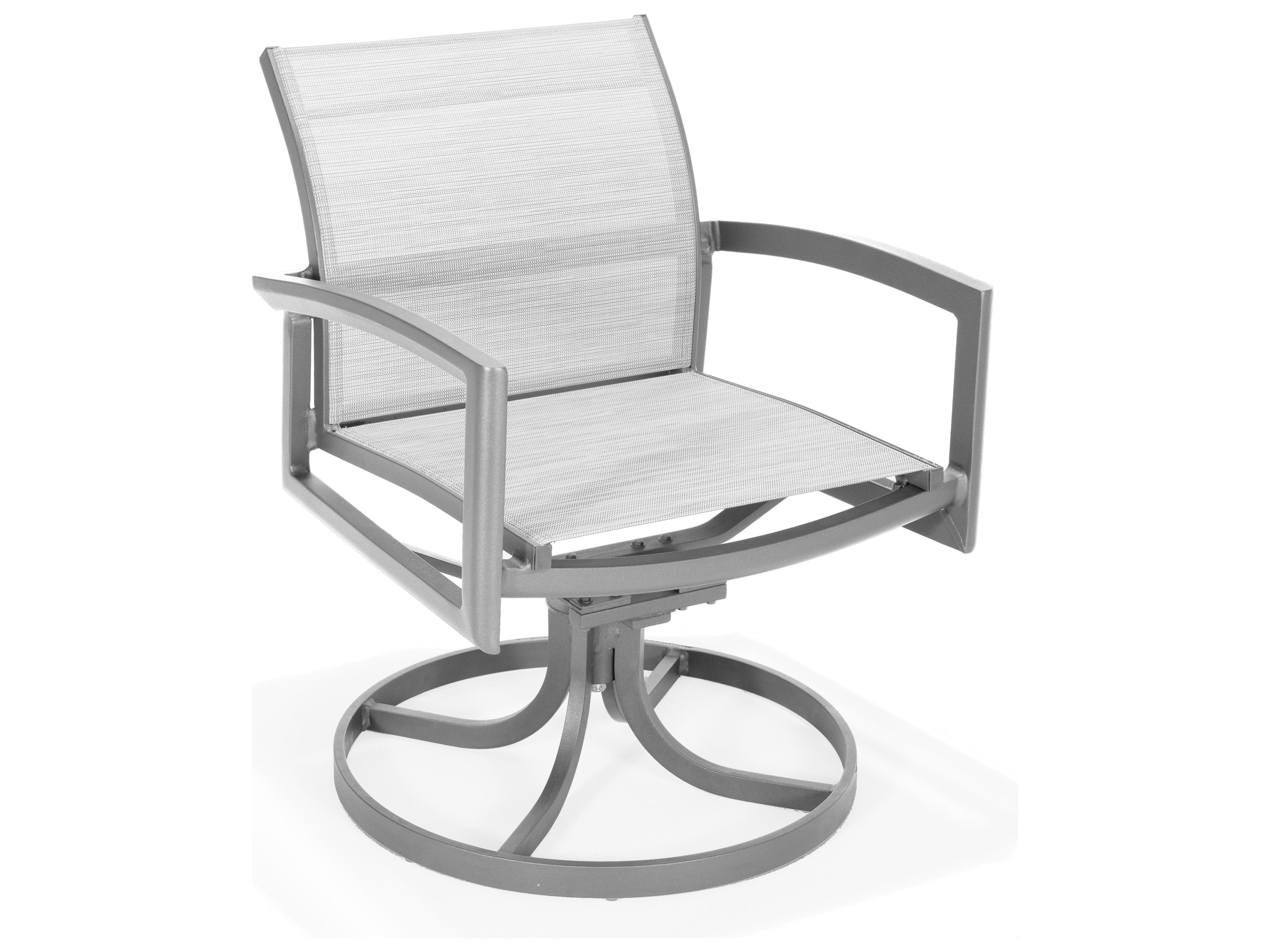 Winston Whitlock Sling Aluminum Swivel Rocker Dining Chair
