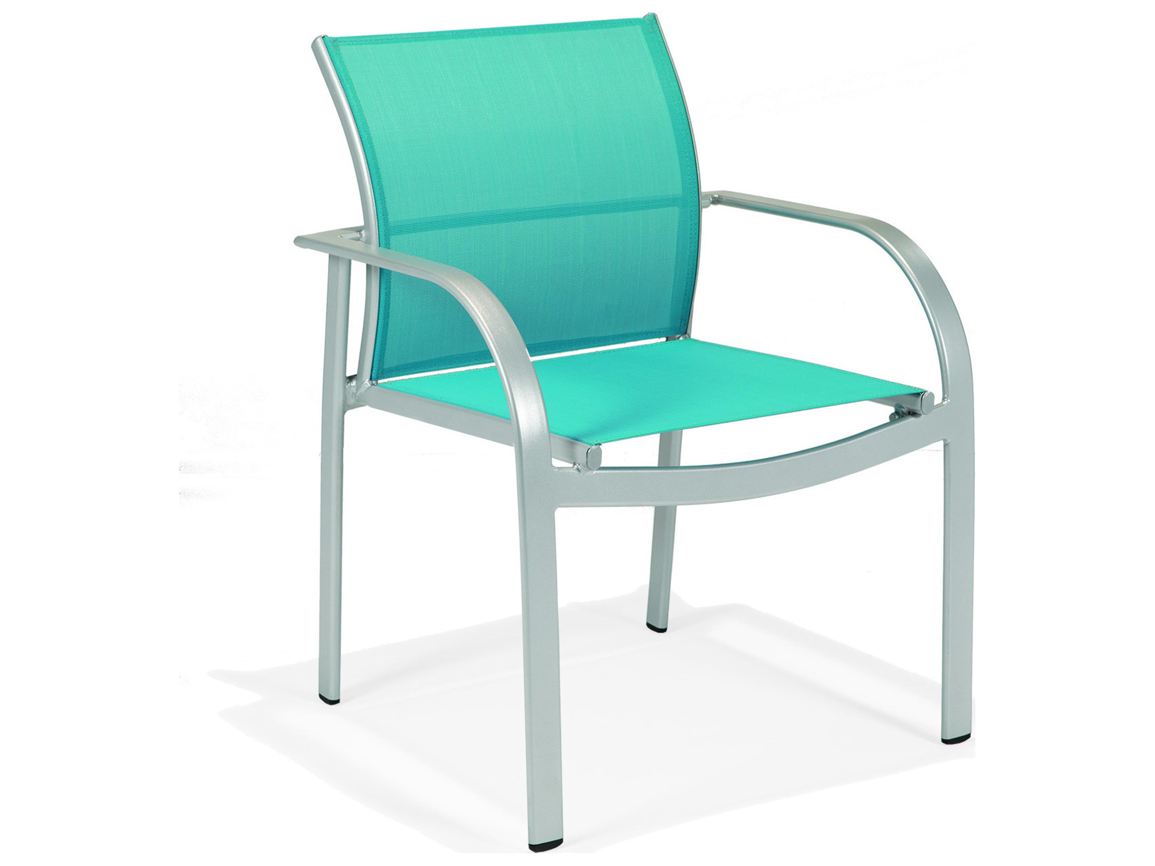 Winston Coral Reef Sling Aluminum Nesting Dining Arm Chair