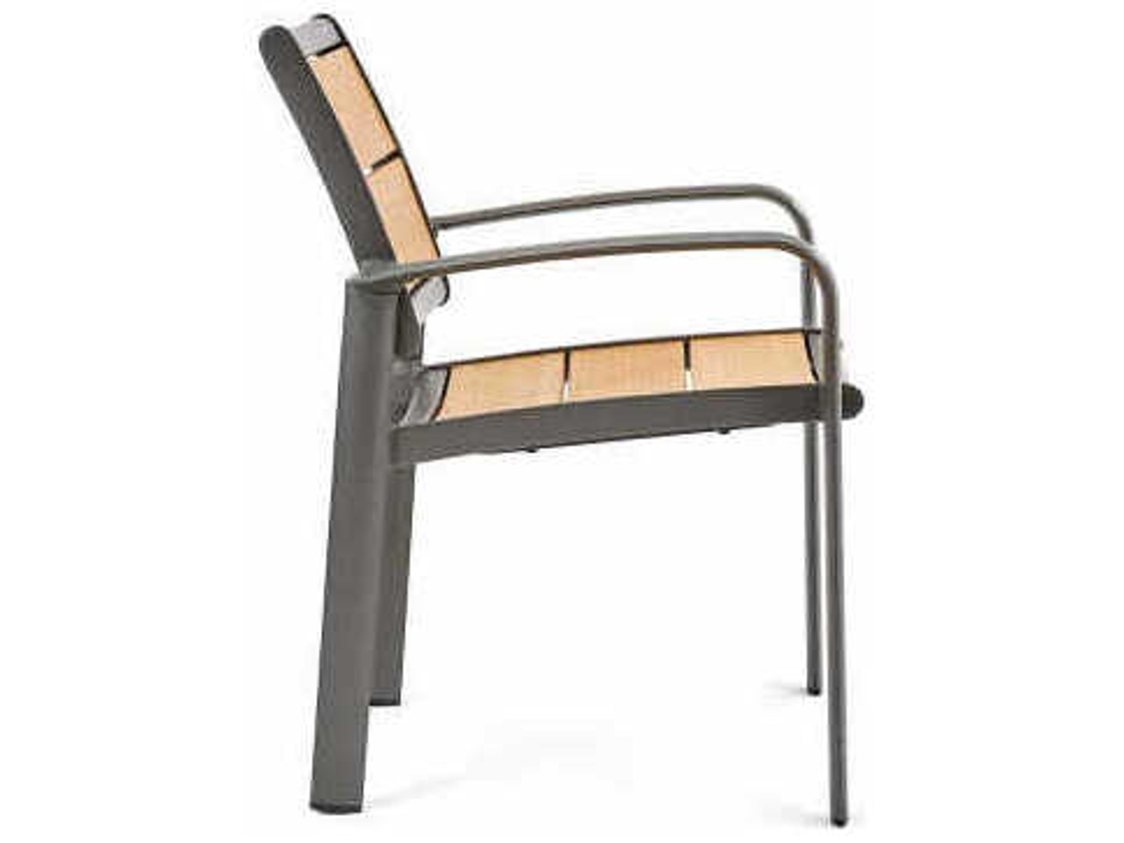 Winston Harper Aluminum Stackable Outdoor Patio Dining Arm Chair