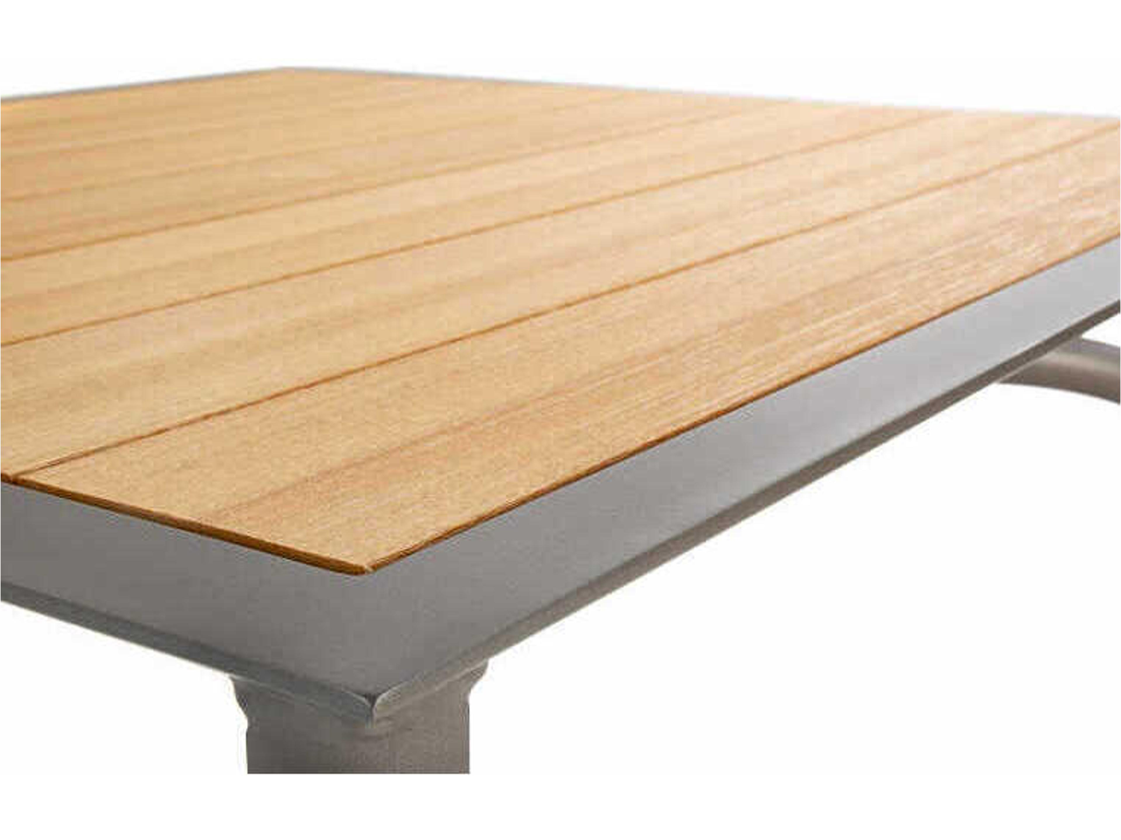 Winston Harper Aluminum Stackable Square Patio Counter Table with Umbrella Hole