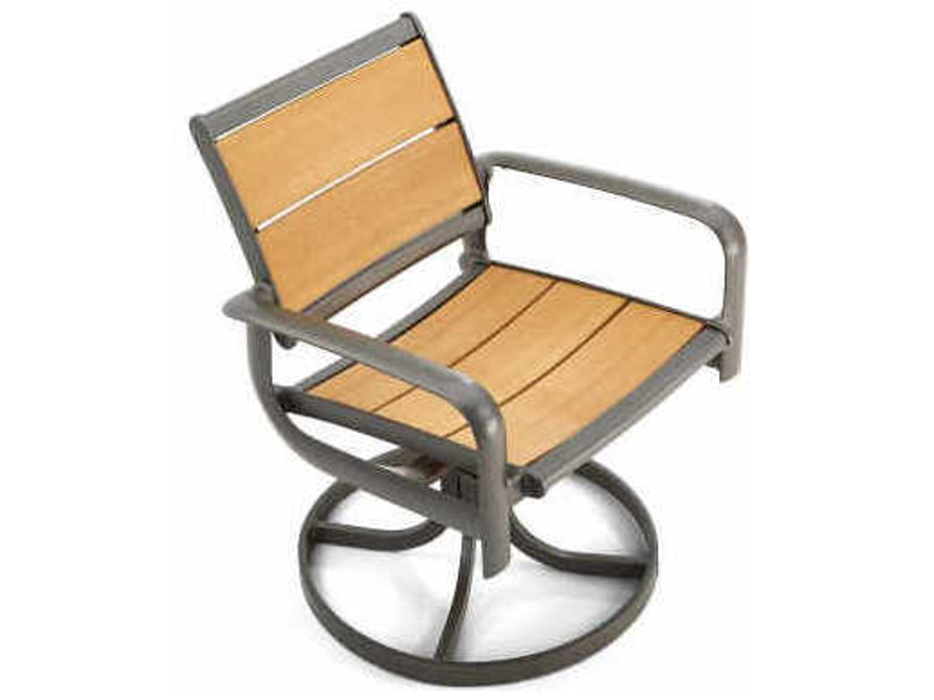 Winston Harper Aluminum Swivel Patio Dining Arm Chair