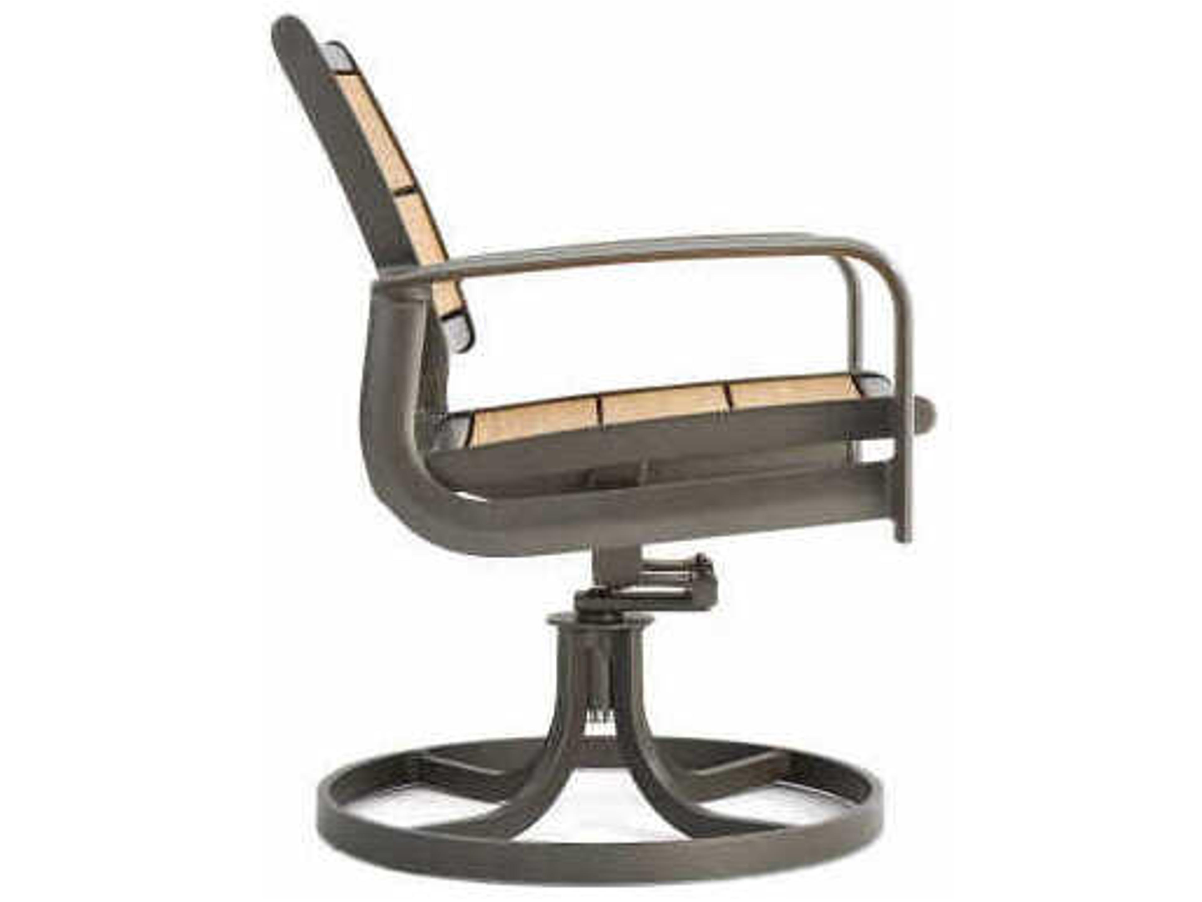 Winston Harper Aluminum Swivel Patio Dining Arm Chair