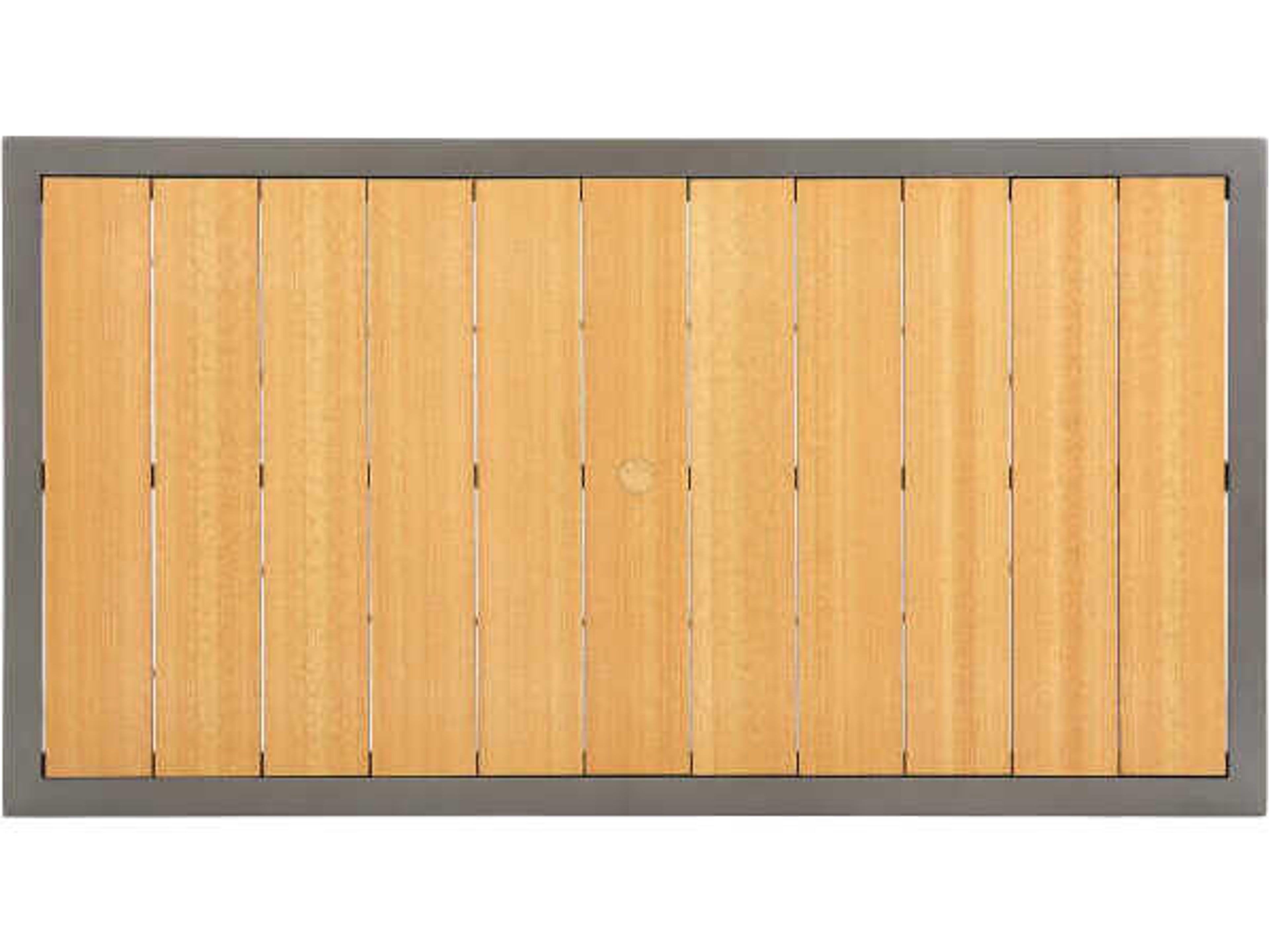 Winston Harper Aluminum Rectangular Outdoor Patio Counter Table with Umbrella Hole