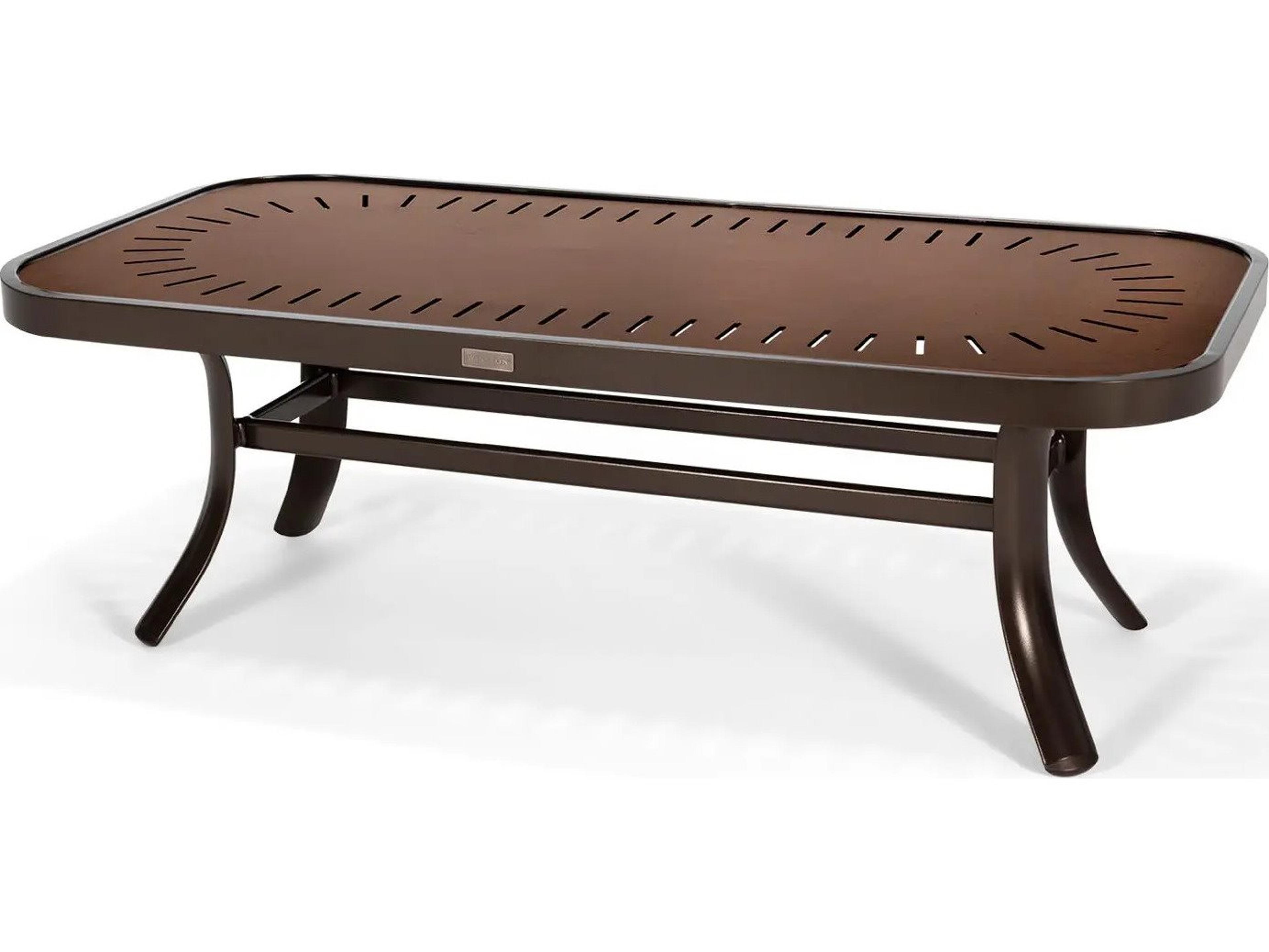 Icon Aluminum 54"W x 27"D Rectangular KD Coffee Table