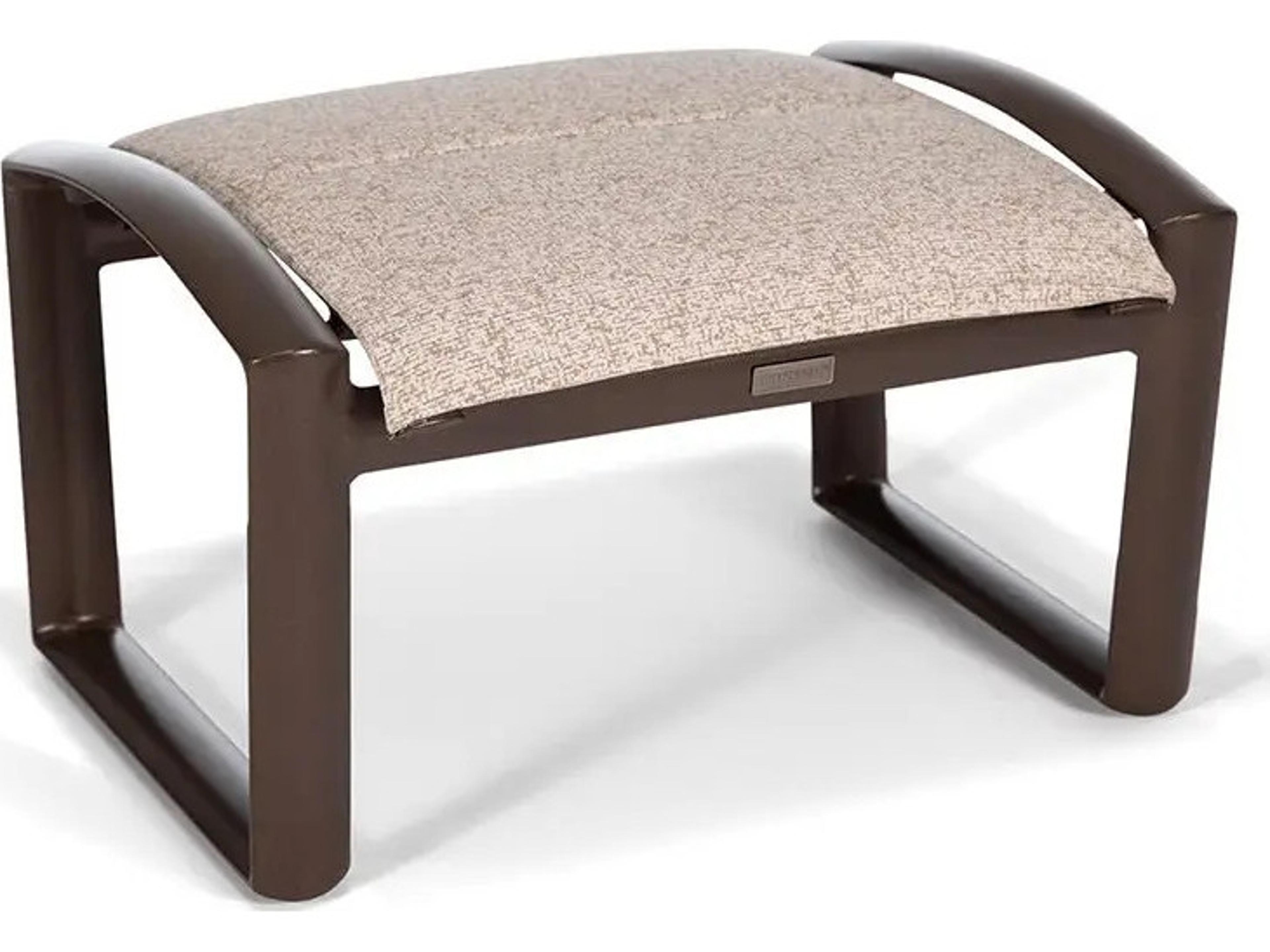 Icon Padded Sling Aluminum Ottoman